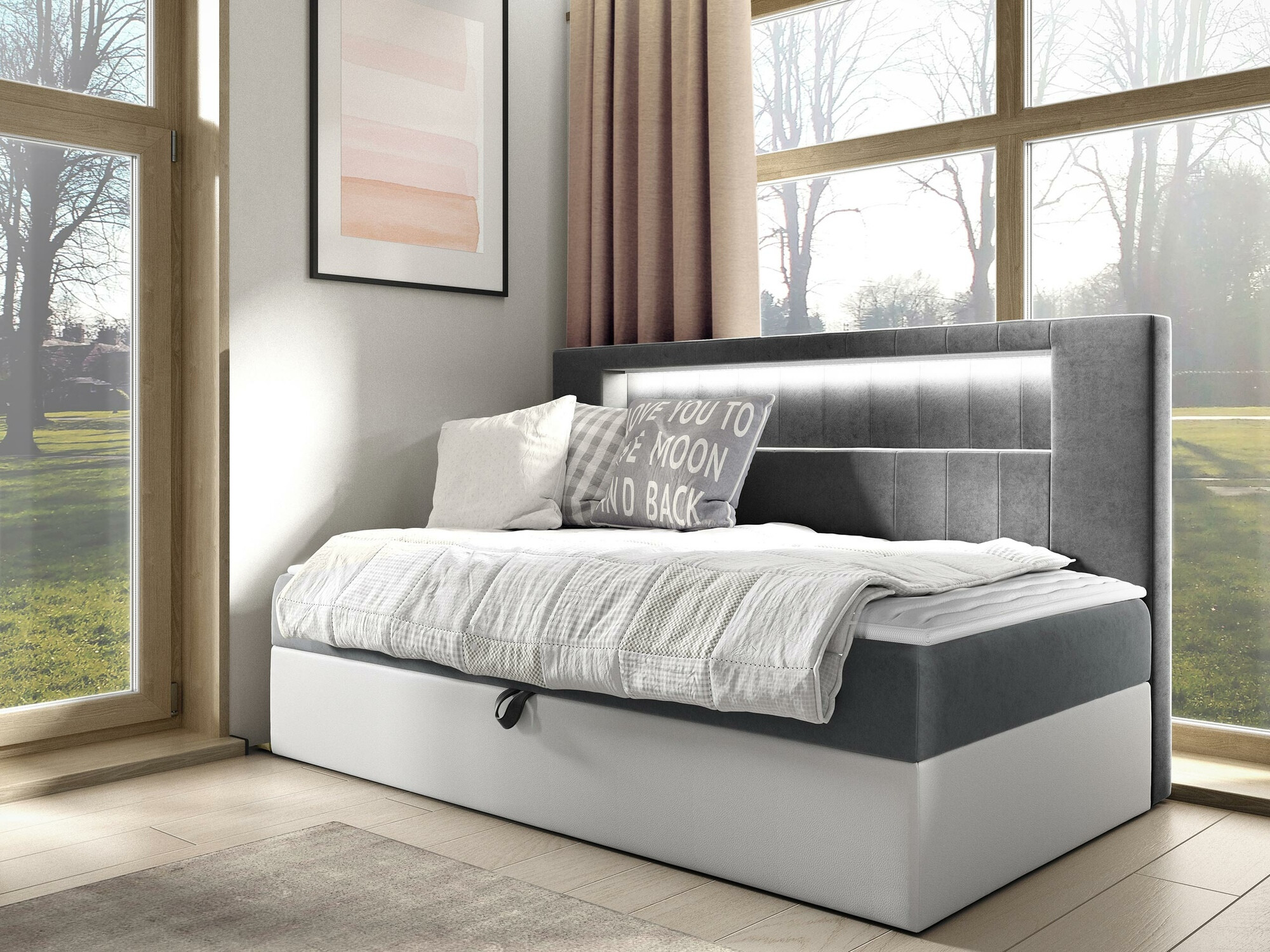 Boxspringbett Lucus IV (Soft 017 + Fresh 14)