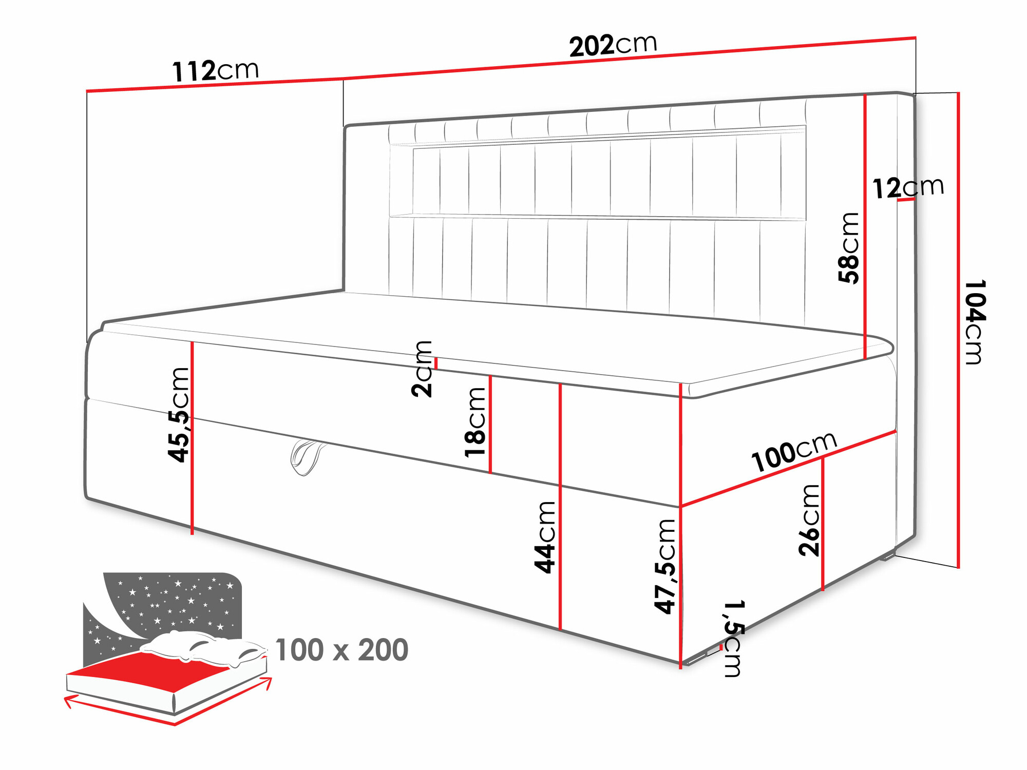 Boxspringbett Lucus IV (Soft 017 + Fresh 37)