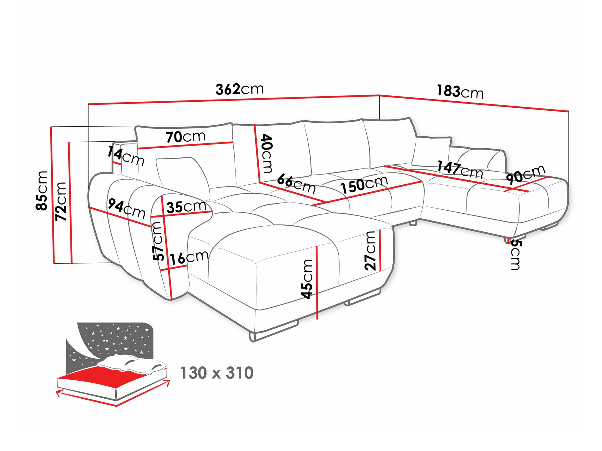 Ecksofa Signis I (Velo 621)