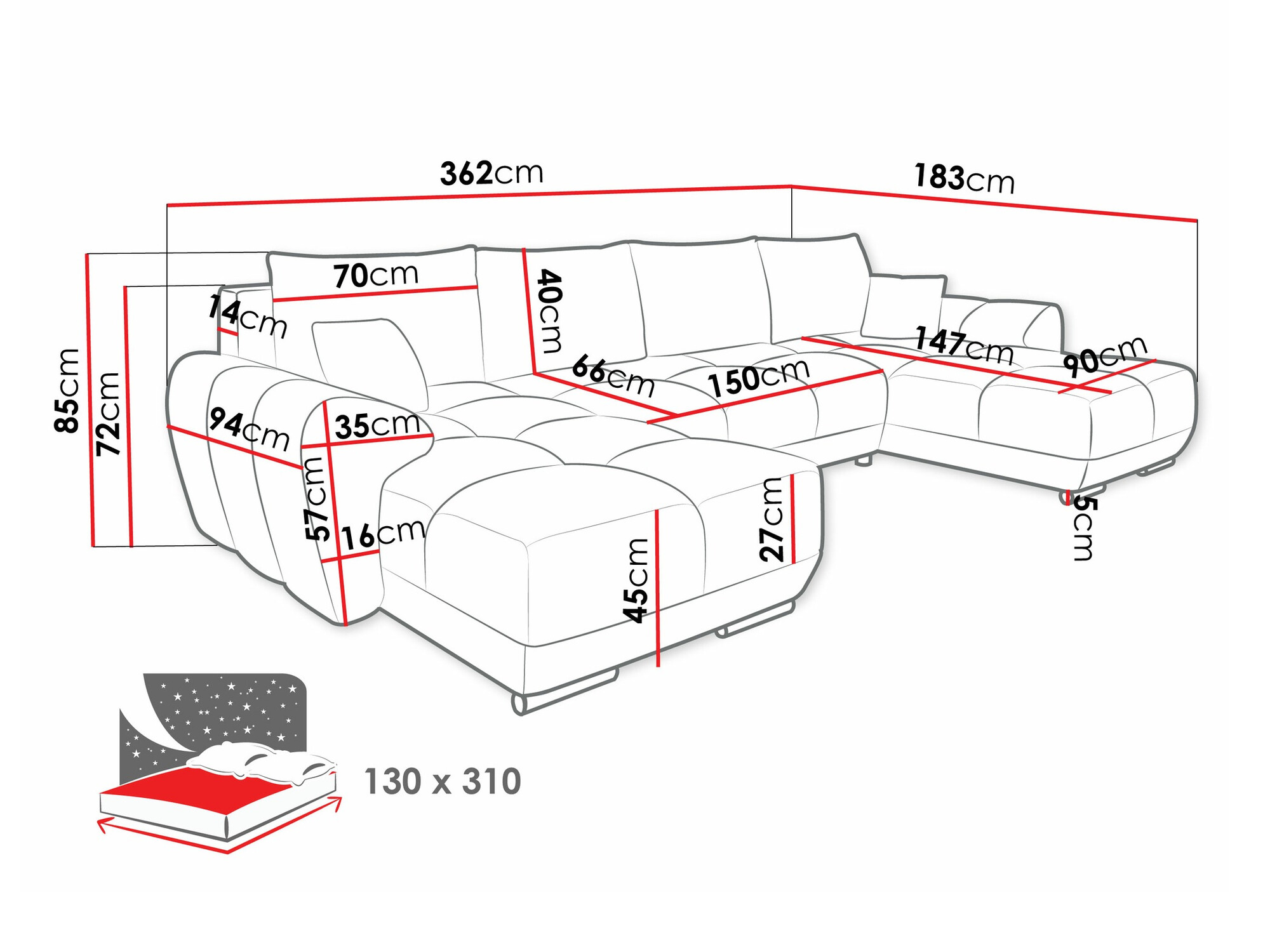Ecksofa Signis I (Velo 623)
