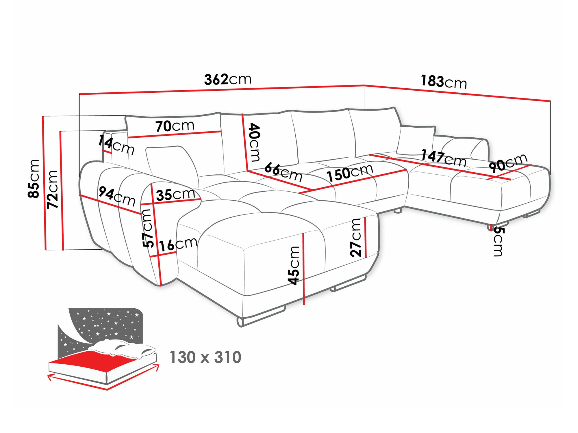 Ecksofa Signis I (Velo 626)