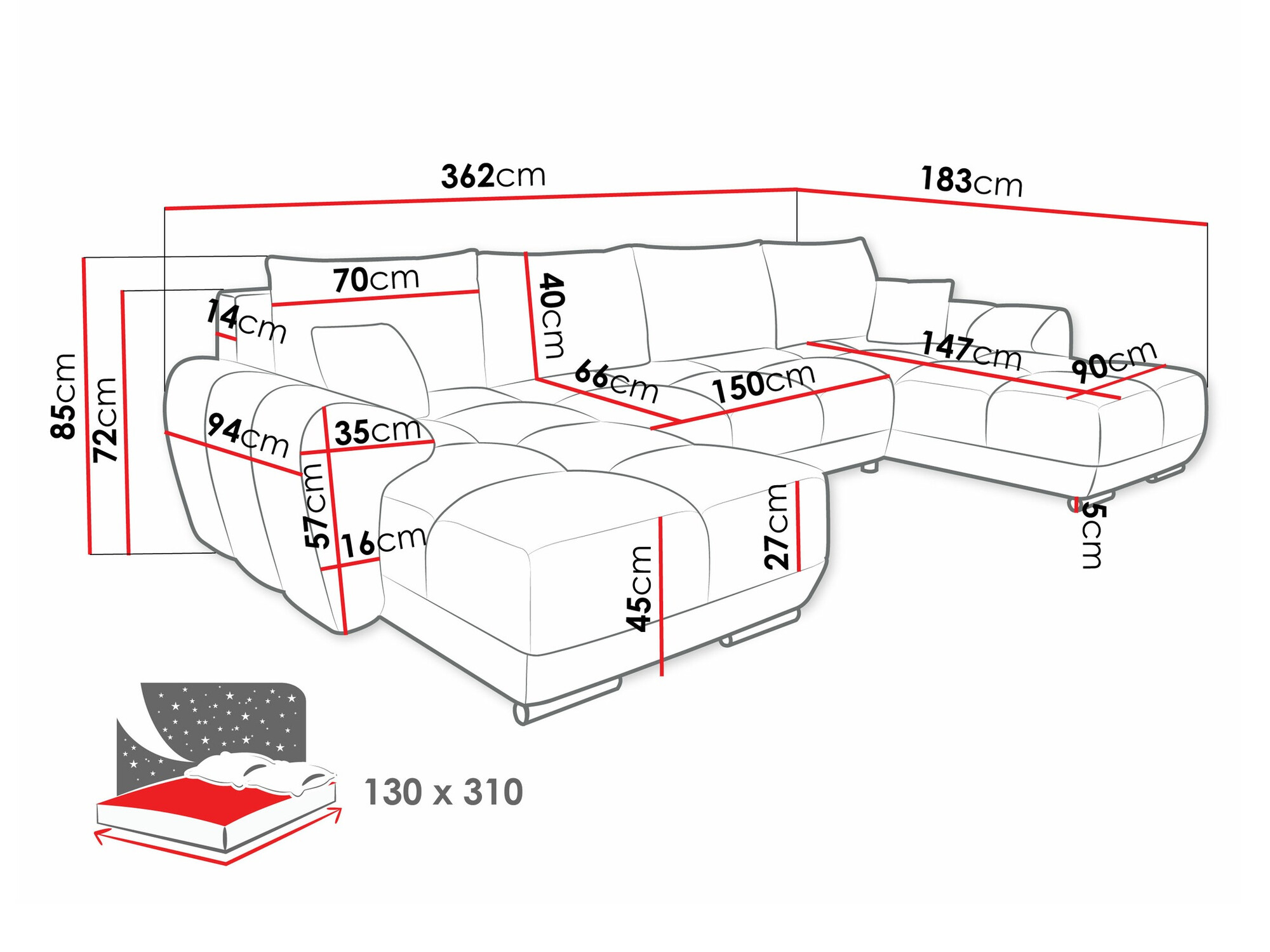 Ecksofa Signis I (Velo 636)