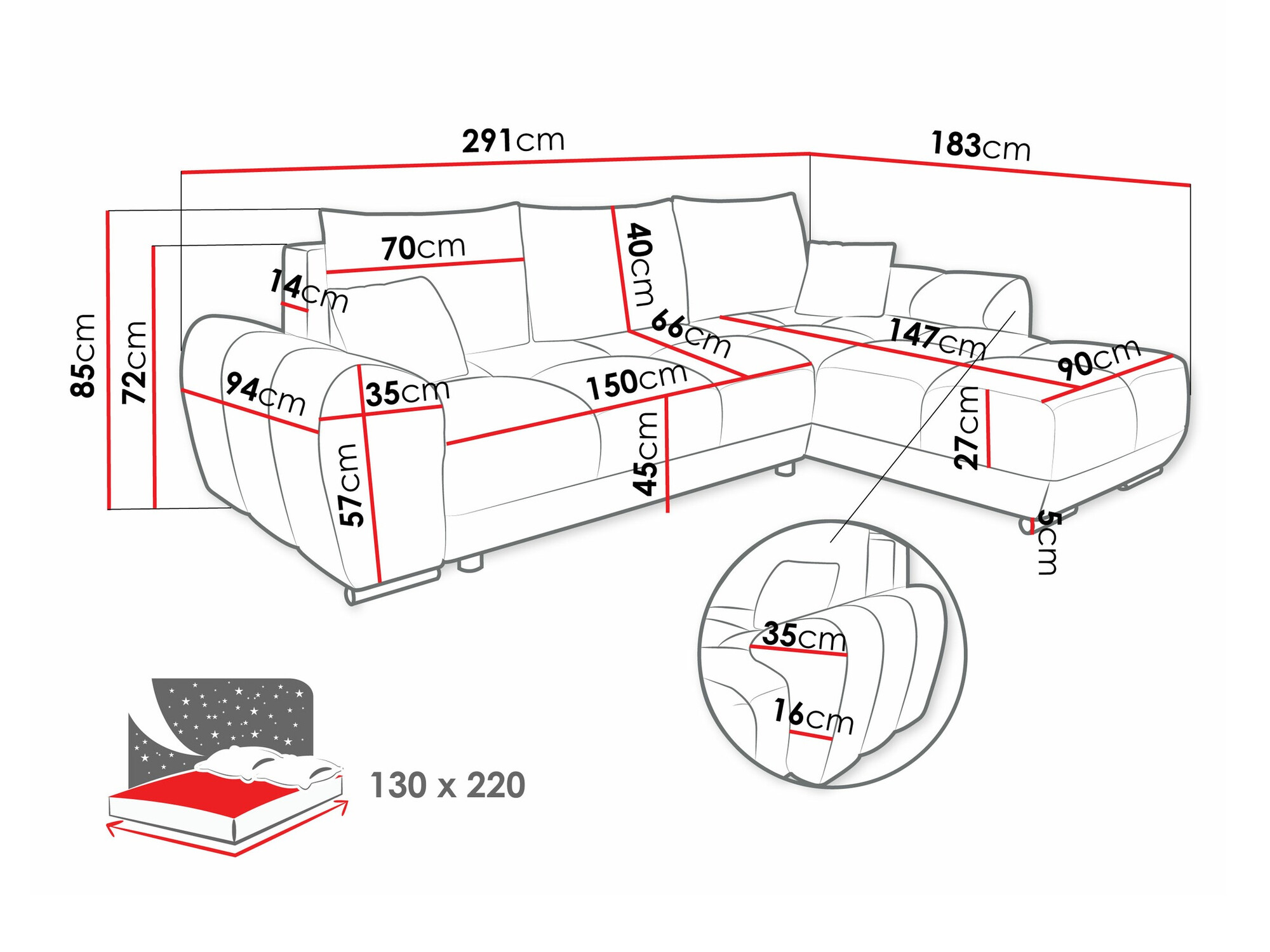 Ecksofa Signis (Velo 636)