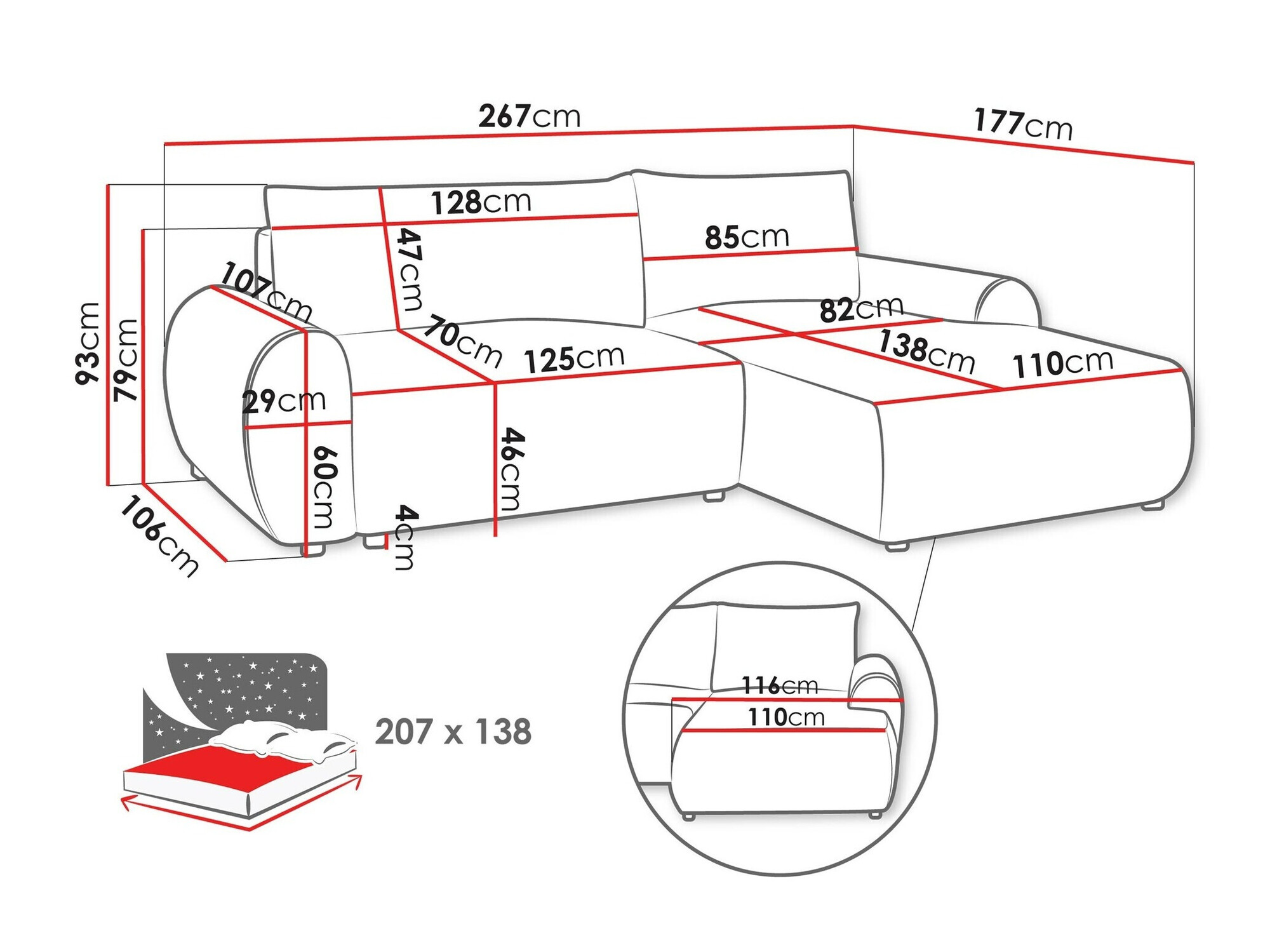 Ecksofa TrendyNest 103 (Tilia 17)