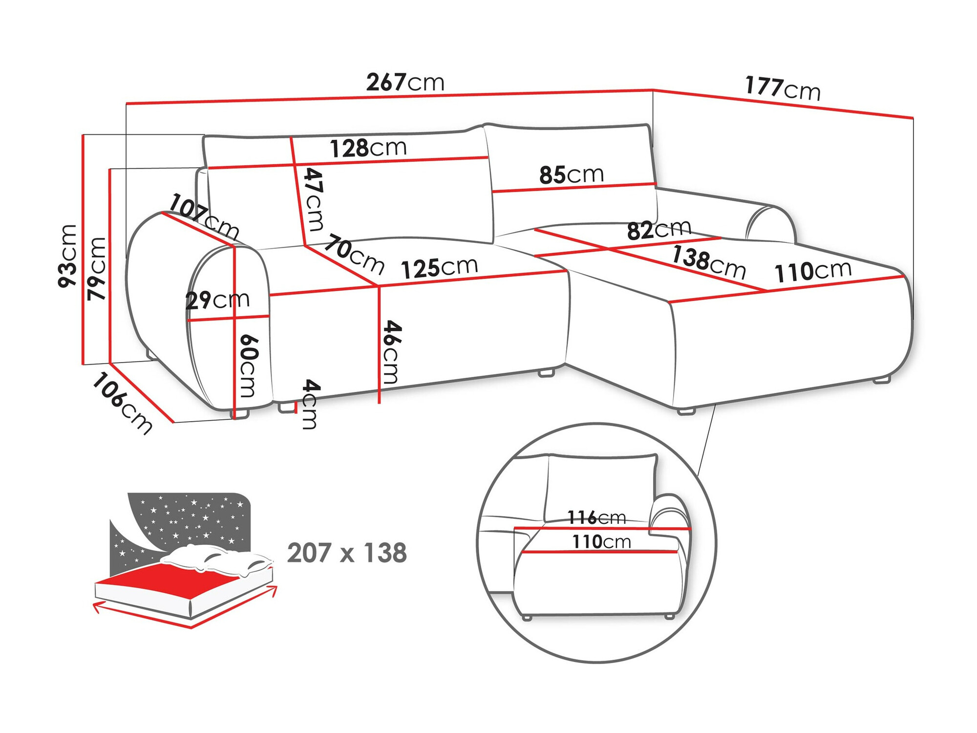 Ecksofa TrendyNest 103 (Tilia 86)