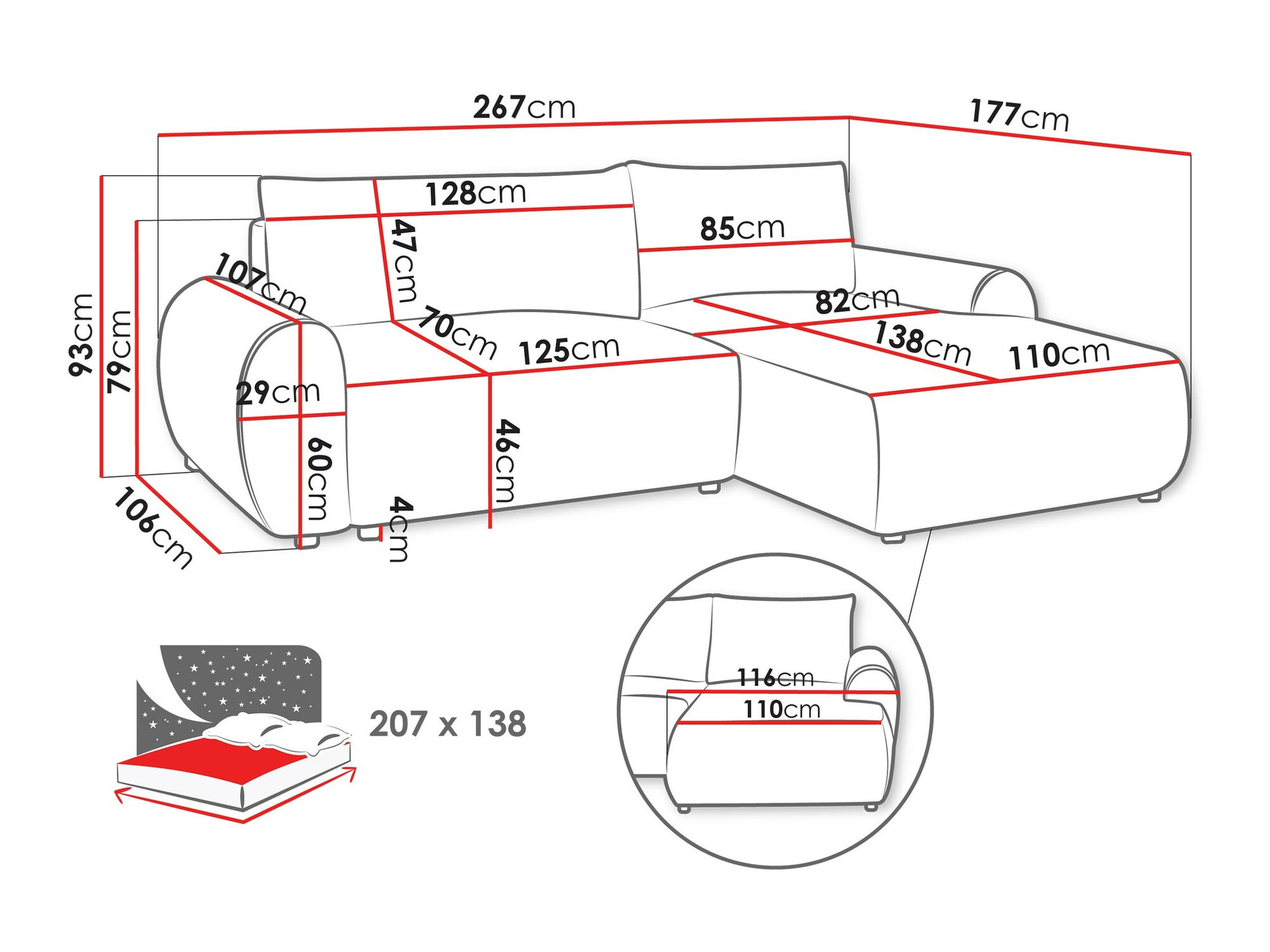 Ecksofa TrendyNest 103 (Tilia 90)