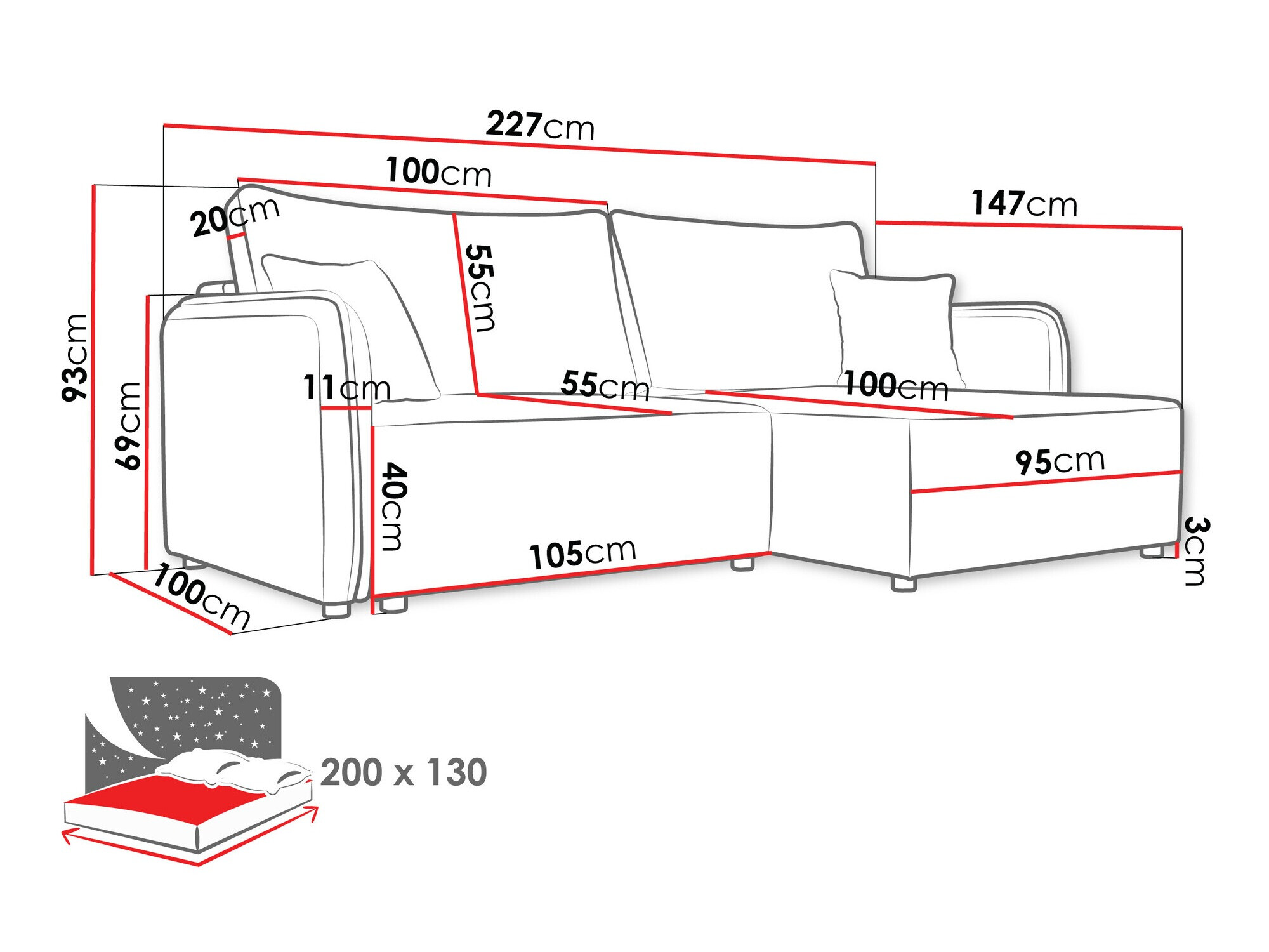 Ecksofa TrendyNest Turtura (Velo 633)
