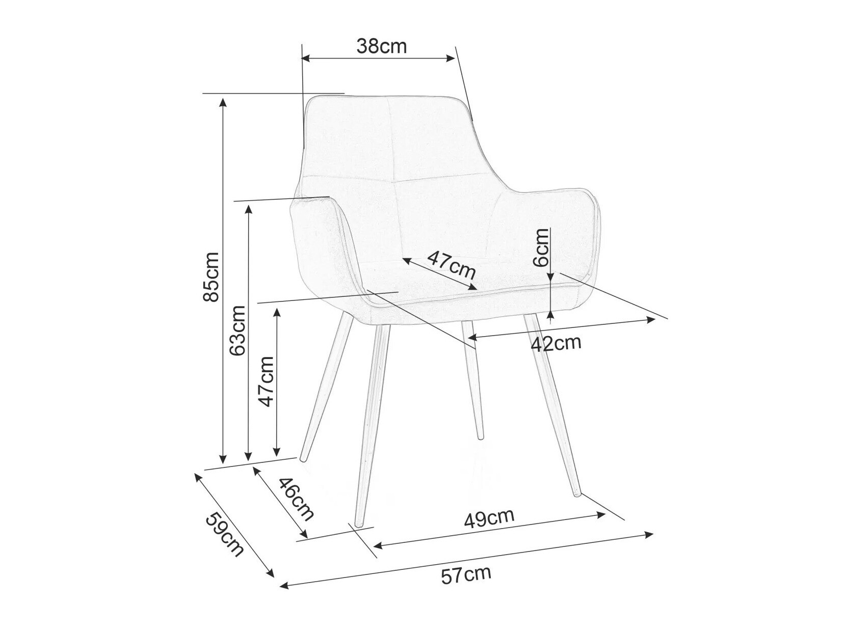 Stuhl Detroit 666 (Schwarz)