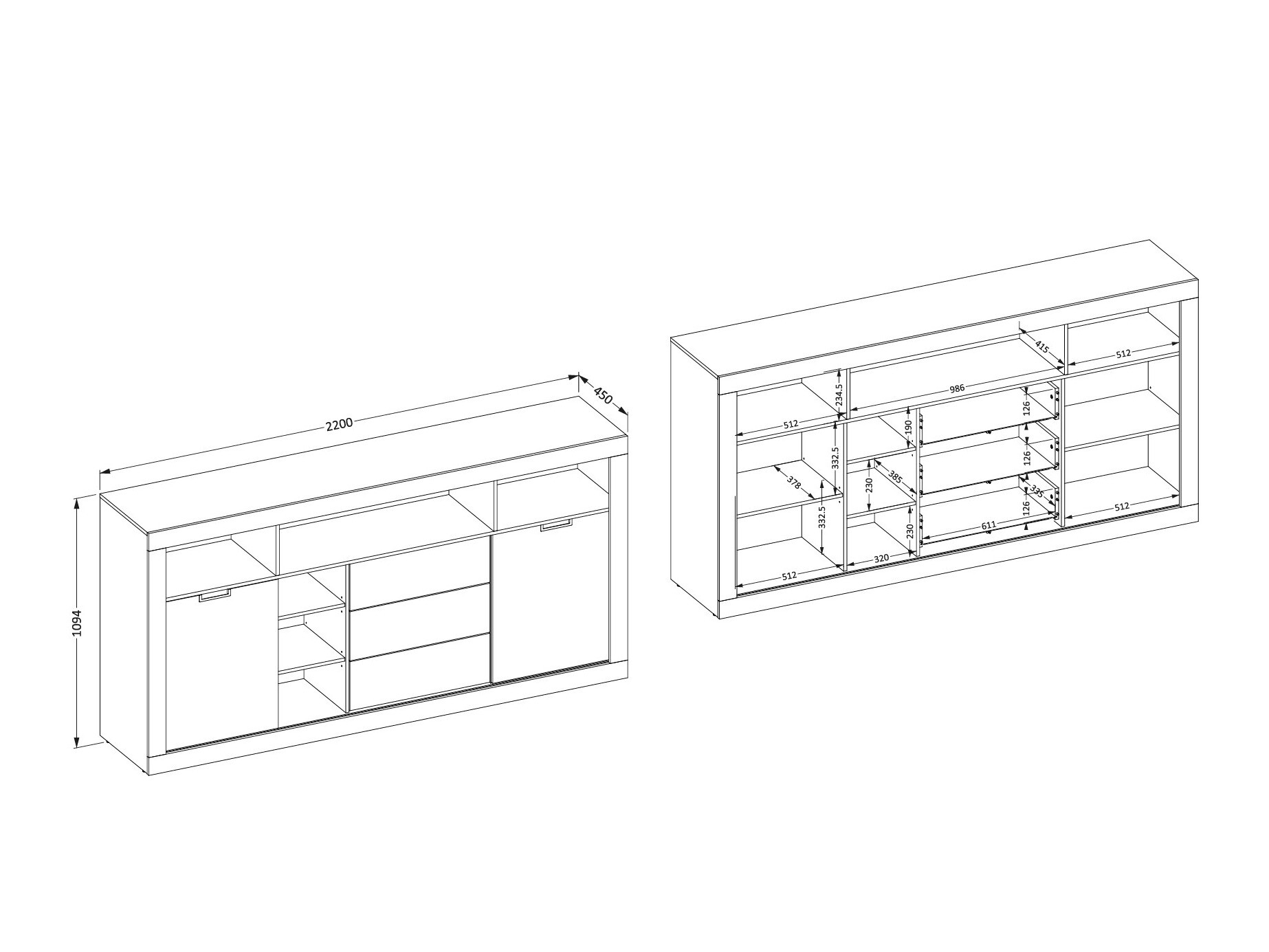 Kommoden Melmava 103