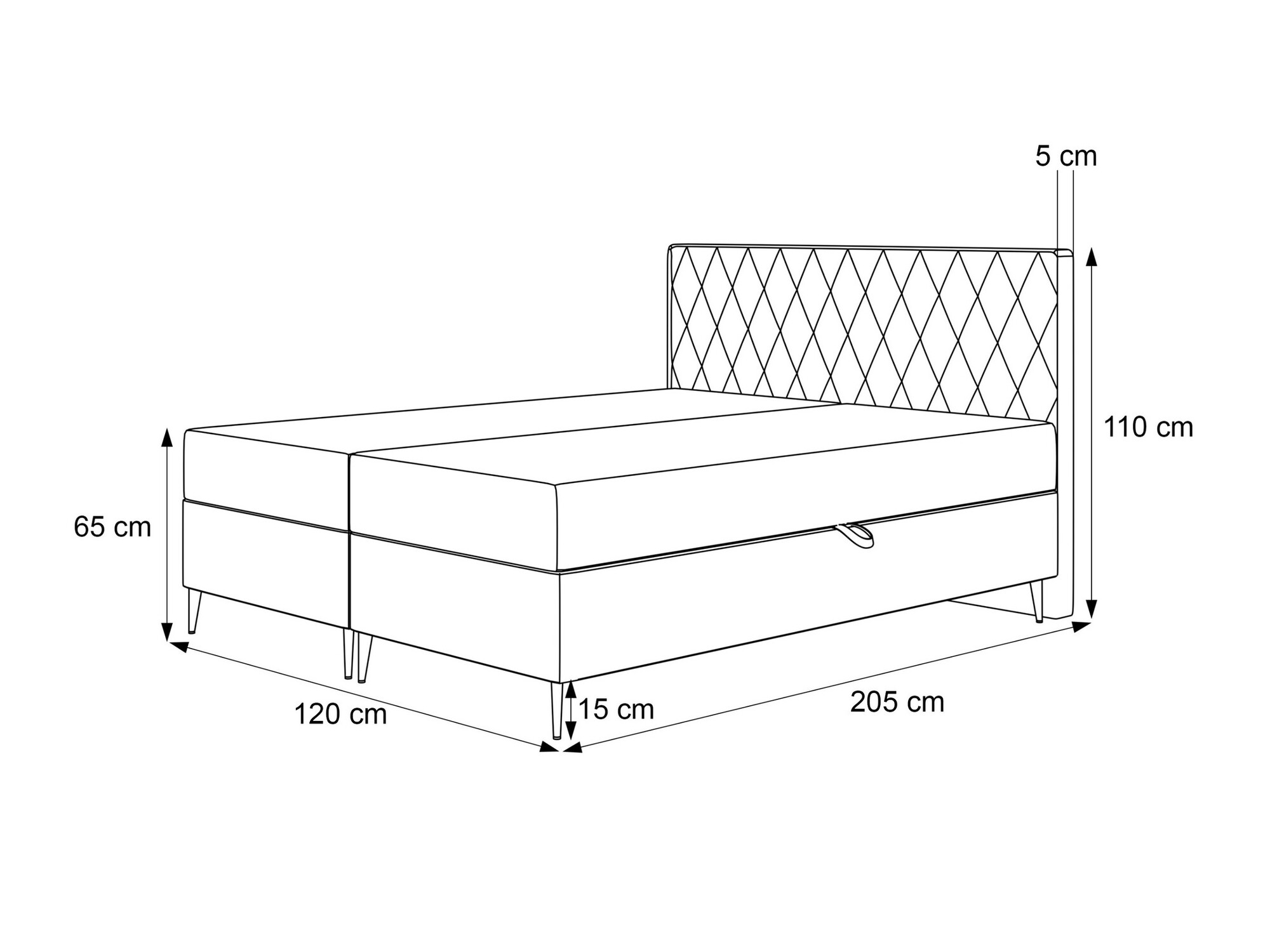 Boxspringbett Martinez 110 (Magic Velvet 2240)