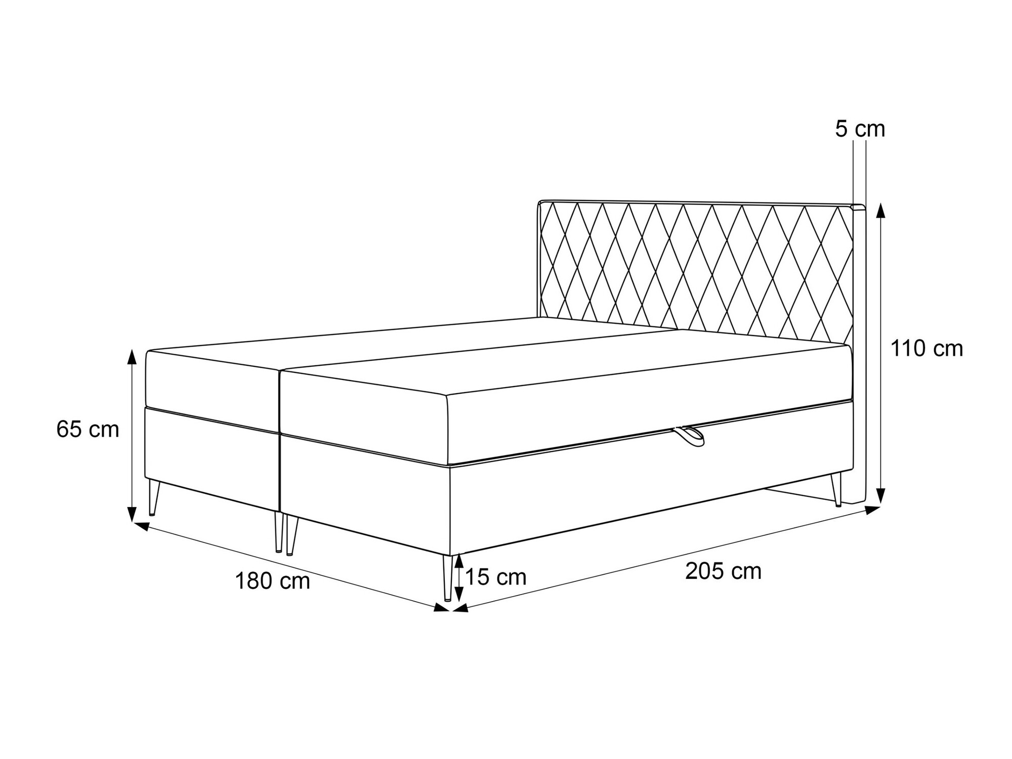 Boxspringbett Martinez 110 (Magic Velvet 2210)