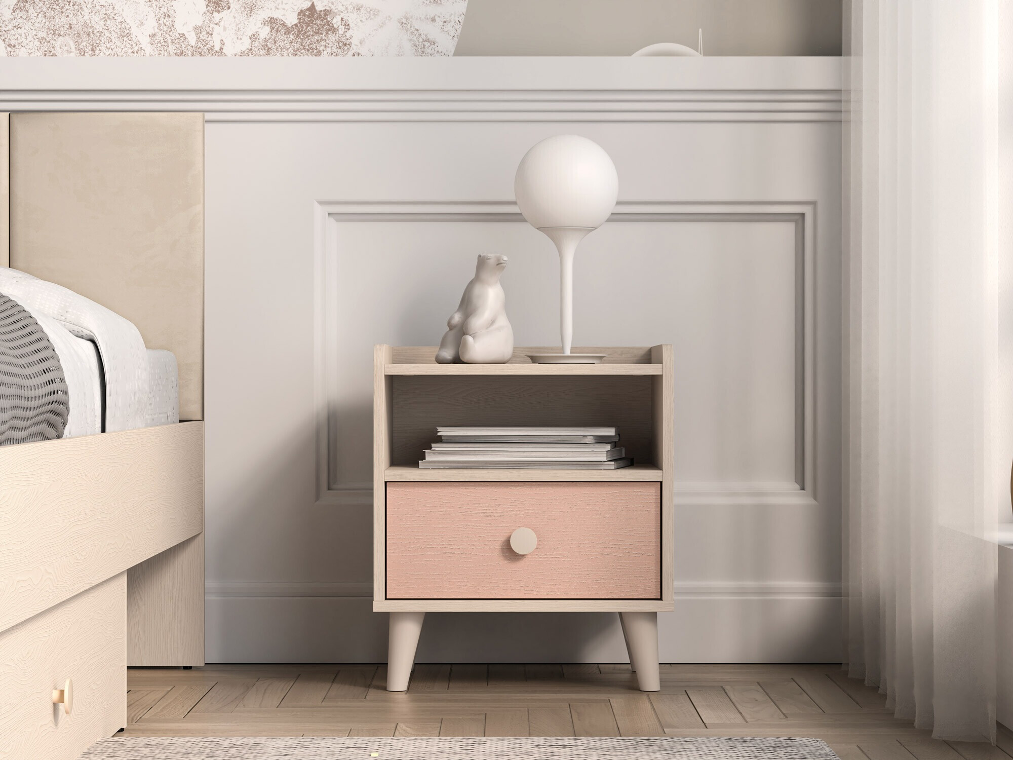 Nachttisch Tortoli 108 (Rosa)