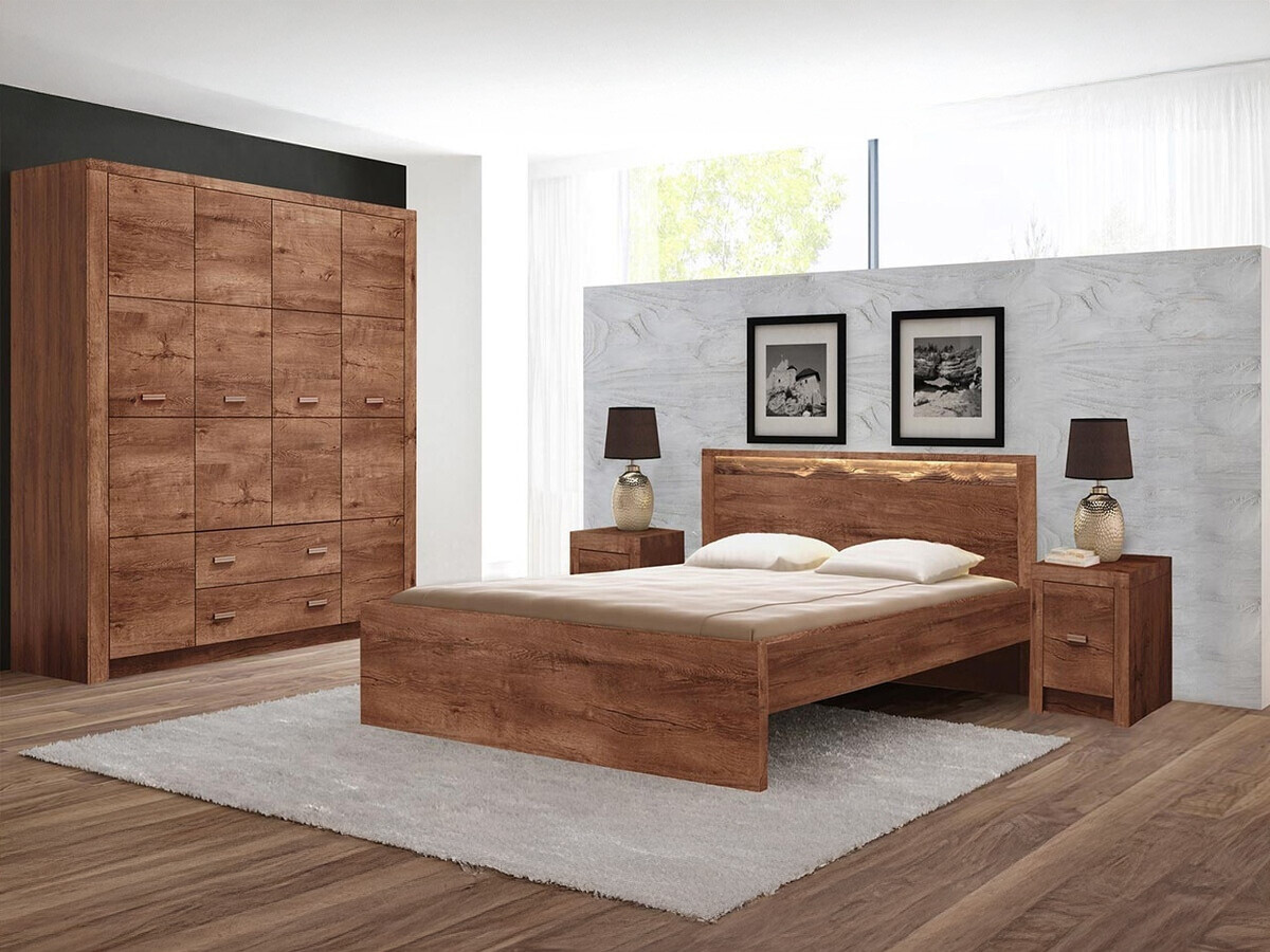 Schlafzimmer-Set Serfeno 120 (Asche)