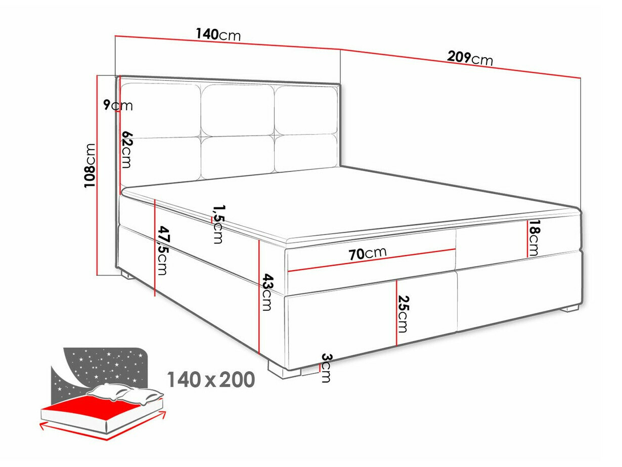 Boxspringbett Stamford 103 (Itaka 11)