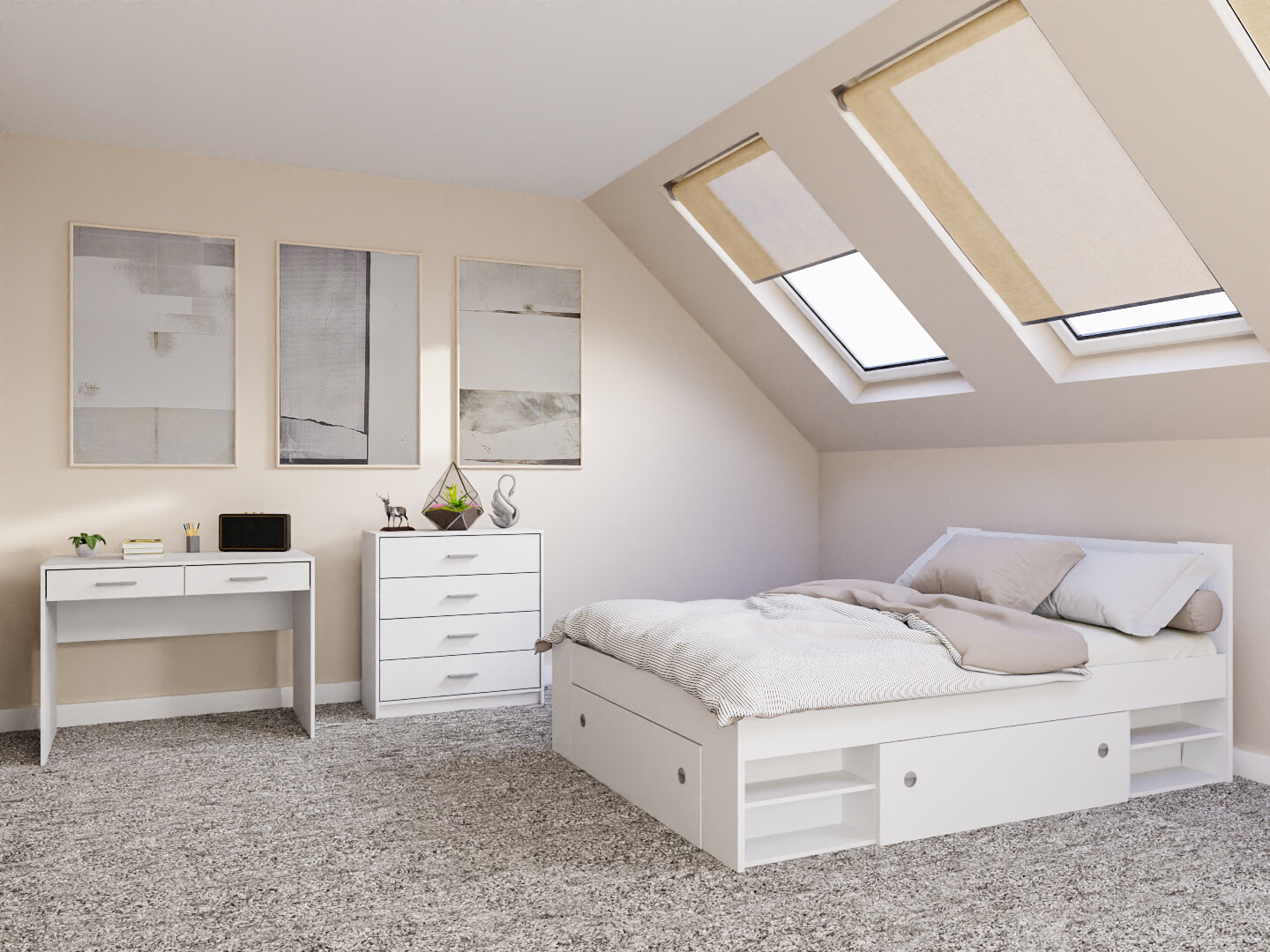 Schlafzimmer-Set Novsore 155 (Weiß)