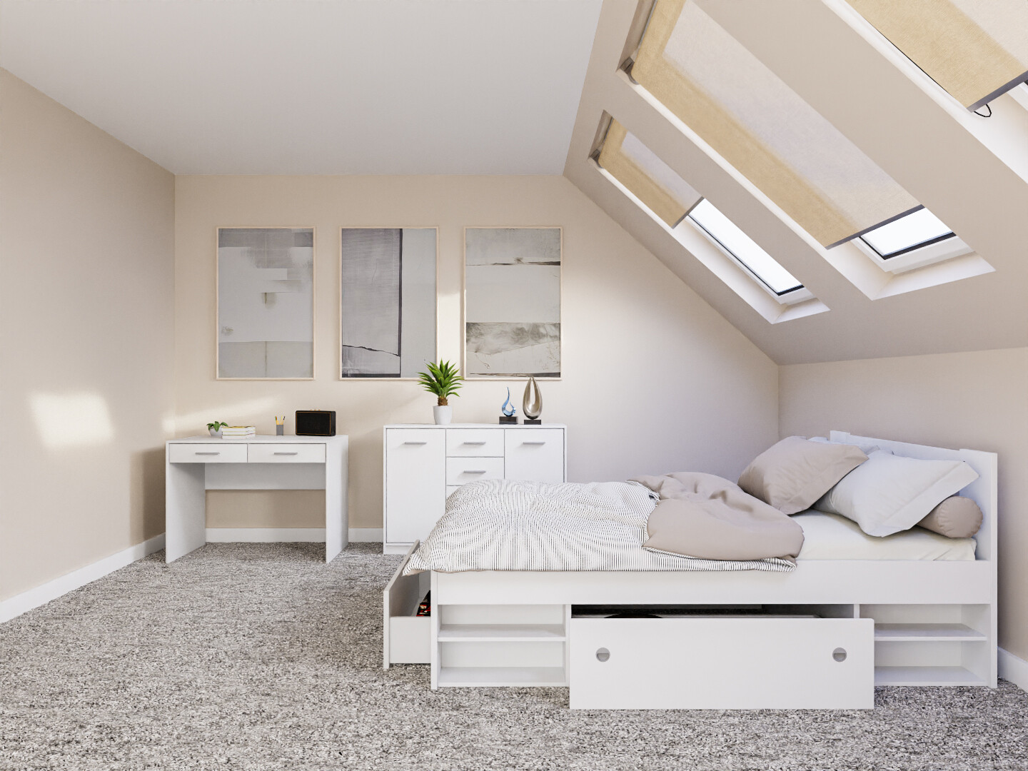 Schlafzimmer-Set Novsore 156 (Weiß)