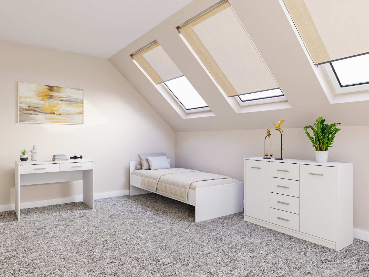 Schlafzimmer-Set Novsore 149 (Weiß)