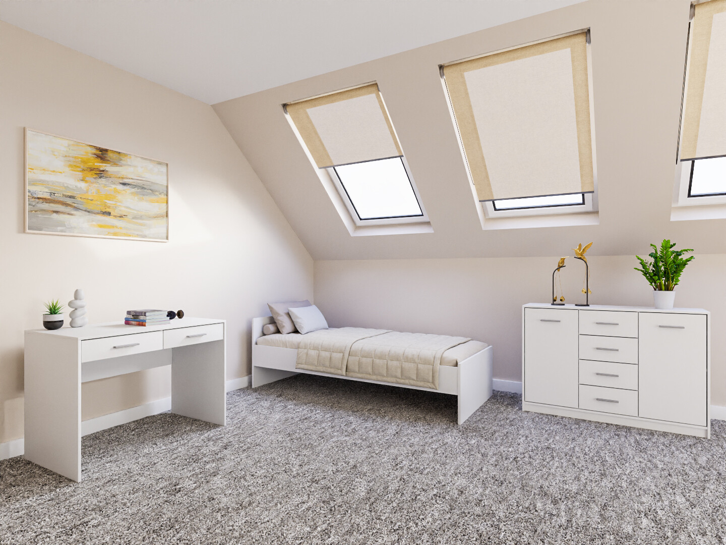 Schlafzimmer-Set Novsore 149 (Weiß)