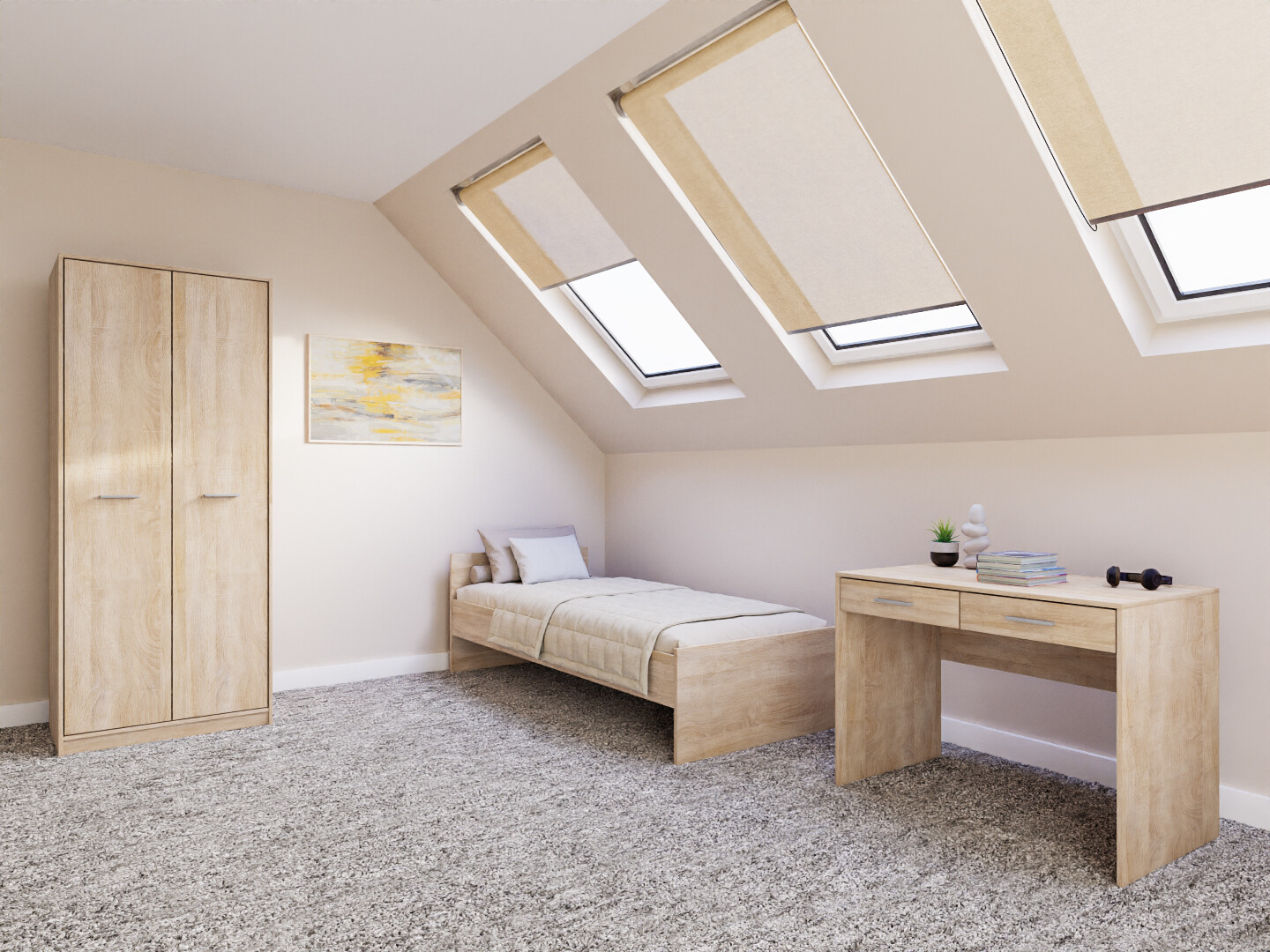 Schlafzimmer-Set Novsore 157 (Sonoma Eichenholzoptik)