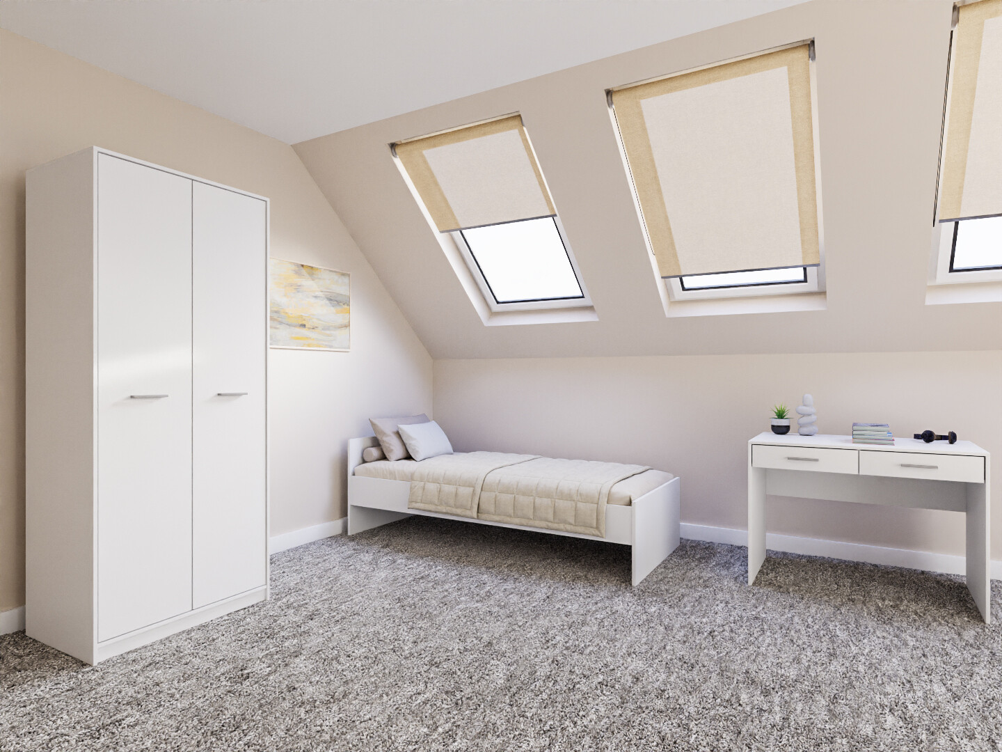 Schlafzimmer-Set Novsore 157 (Weiß)