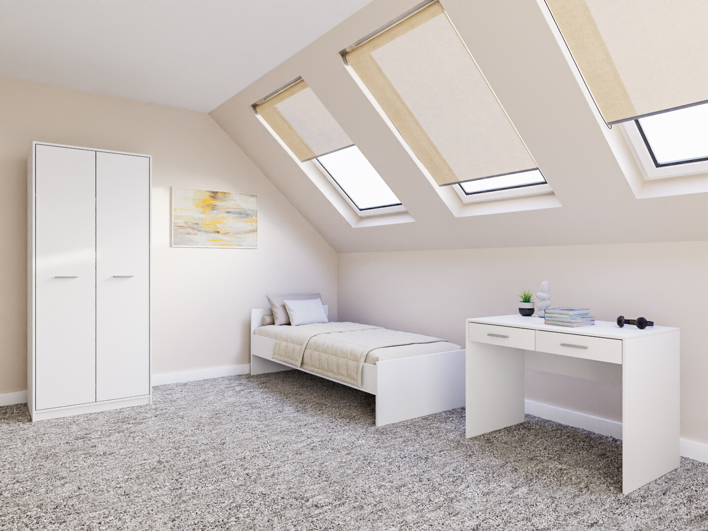 Schlafzimmer-Set Novsore 157 (Weiß)