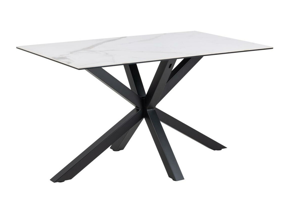 Tisch Norsica 918 (Weißer Marmor + Schwarz)