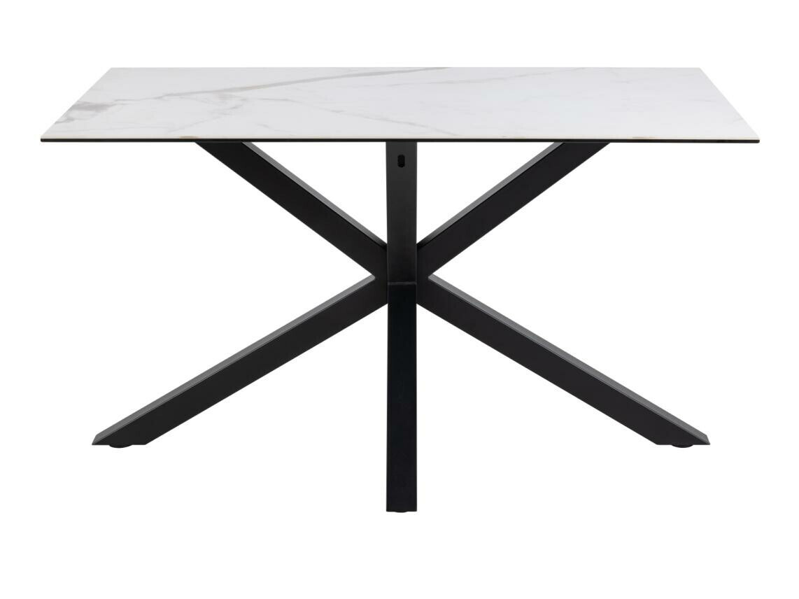 Tisch Norsica 918 (Weißer Marmor + Schwarz)