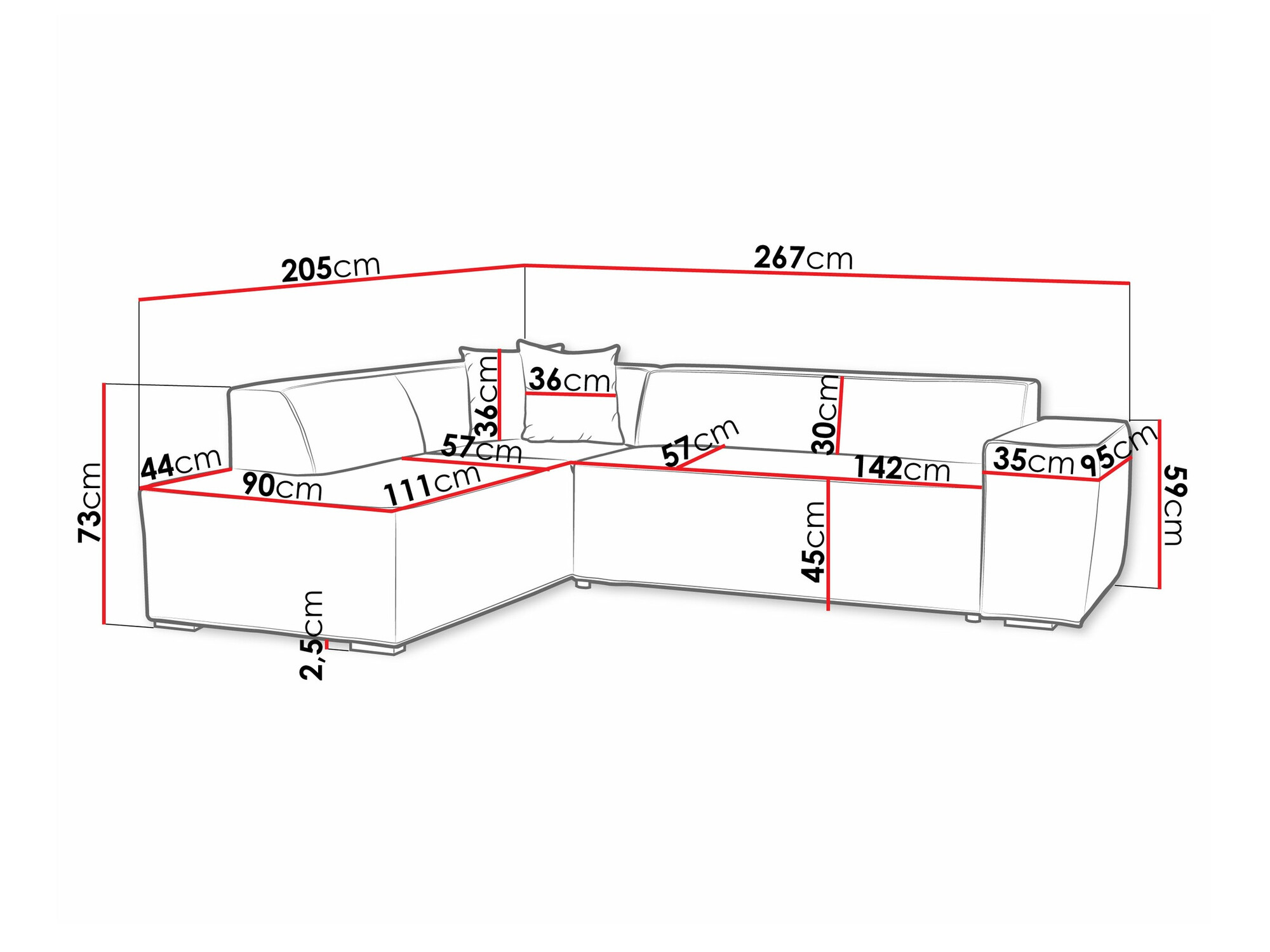 Ecksofa Comfivo 289 (Zetta 300 + Zetta 302)