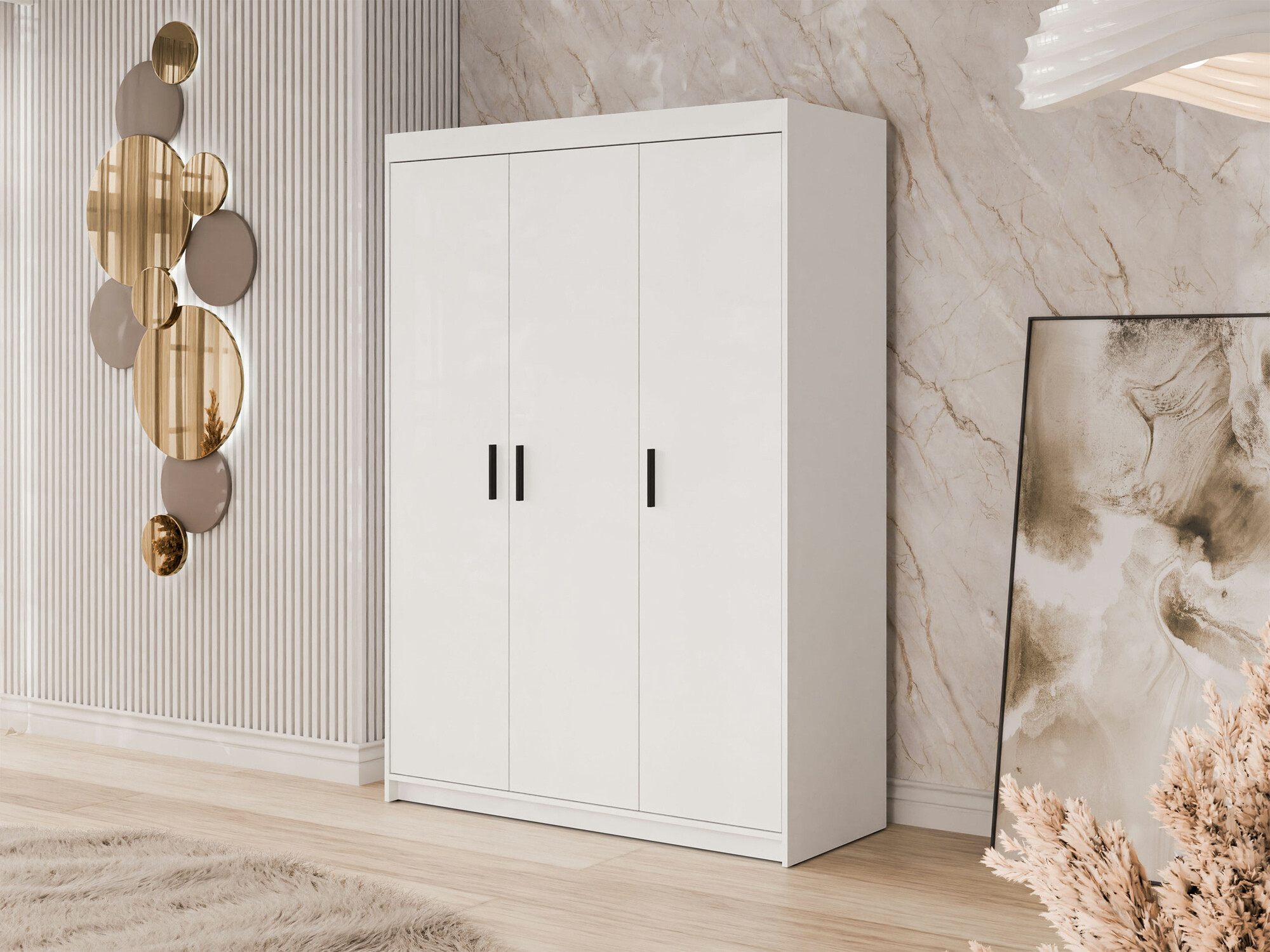 Kleiderschrank Novduni 101 (Weiß)