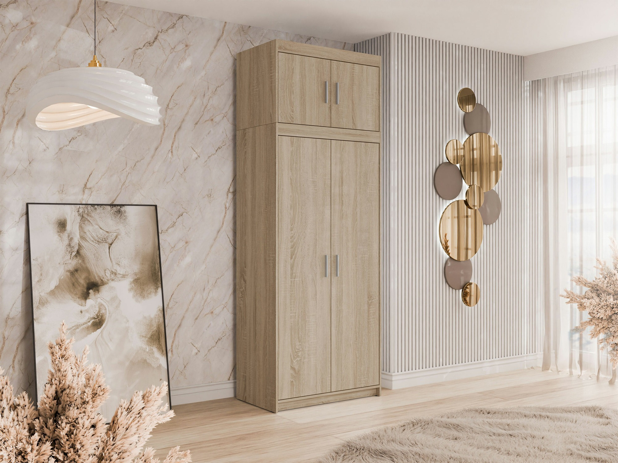 Kleiderschrank Novduni 103 (Sonoma Eichenholzoptik)