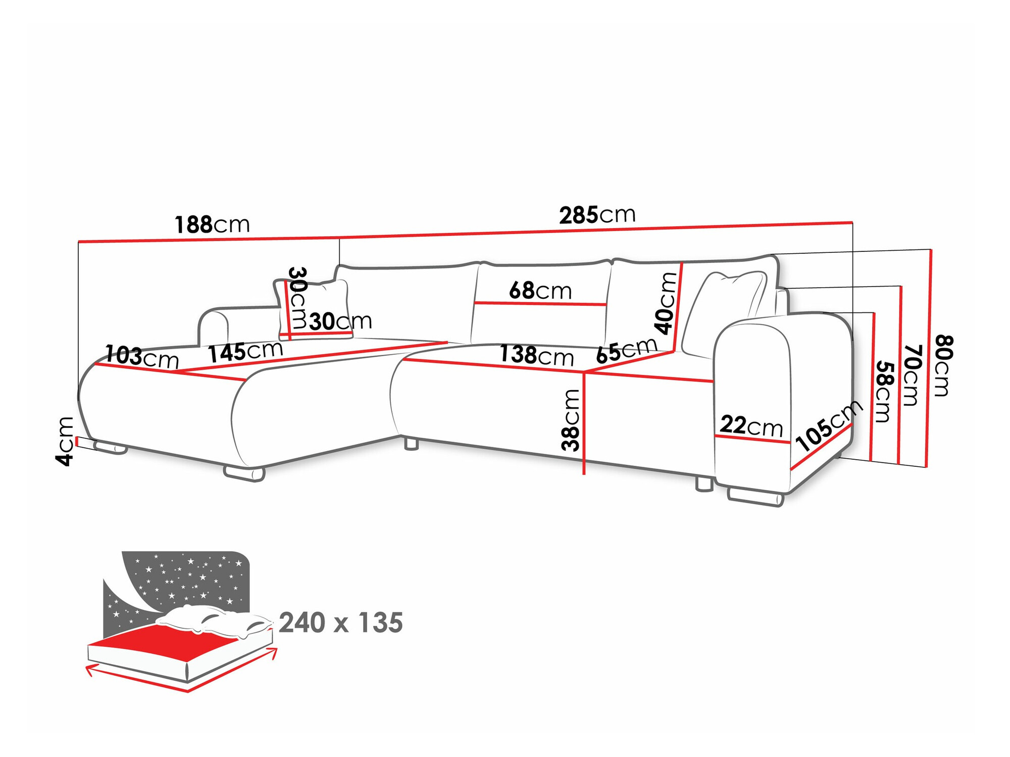 Ecksofa Comfivo 410 (Poso 110)