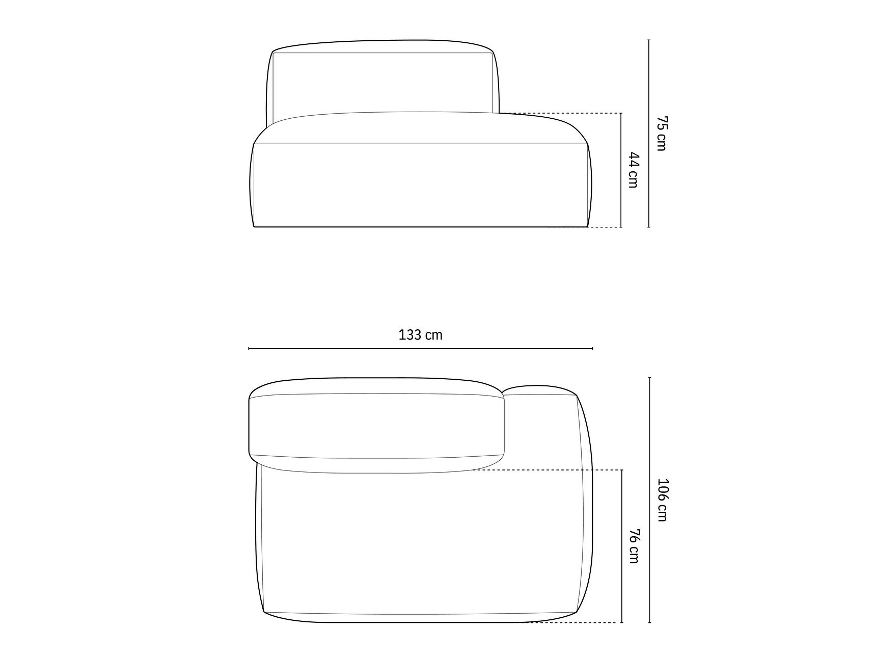 Modularer Sessel Sorcoro 102 (Boston Trufa)