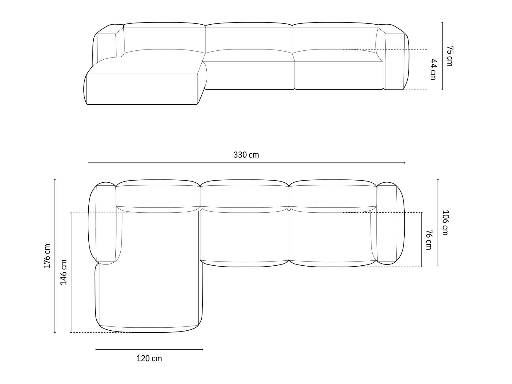 Modulares Ecksofa Sorcoro 104 (Vogue 15)