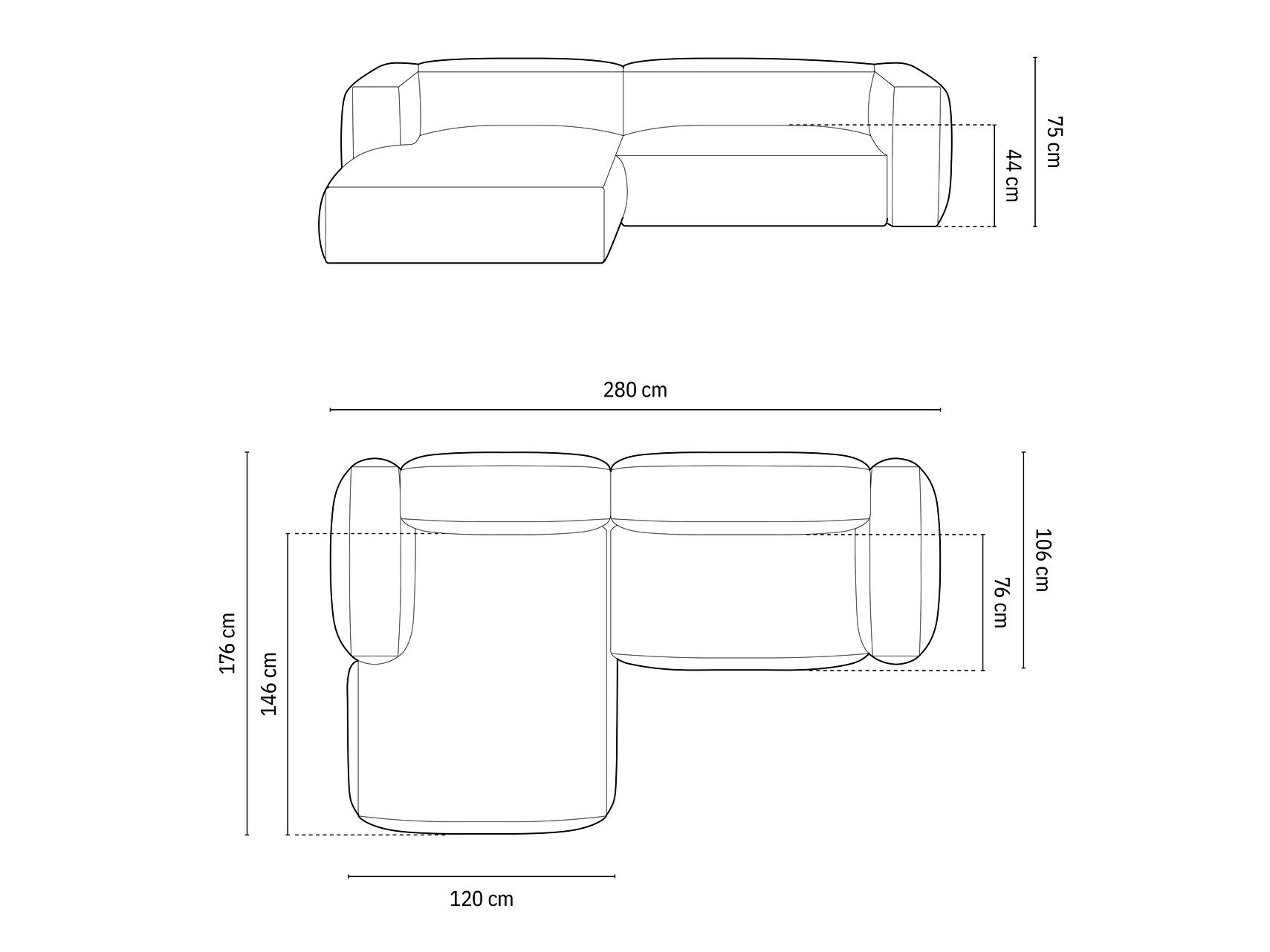 Modulares Ecksofa Sorcoro 105 (Boston Toffee)