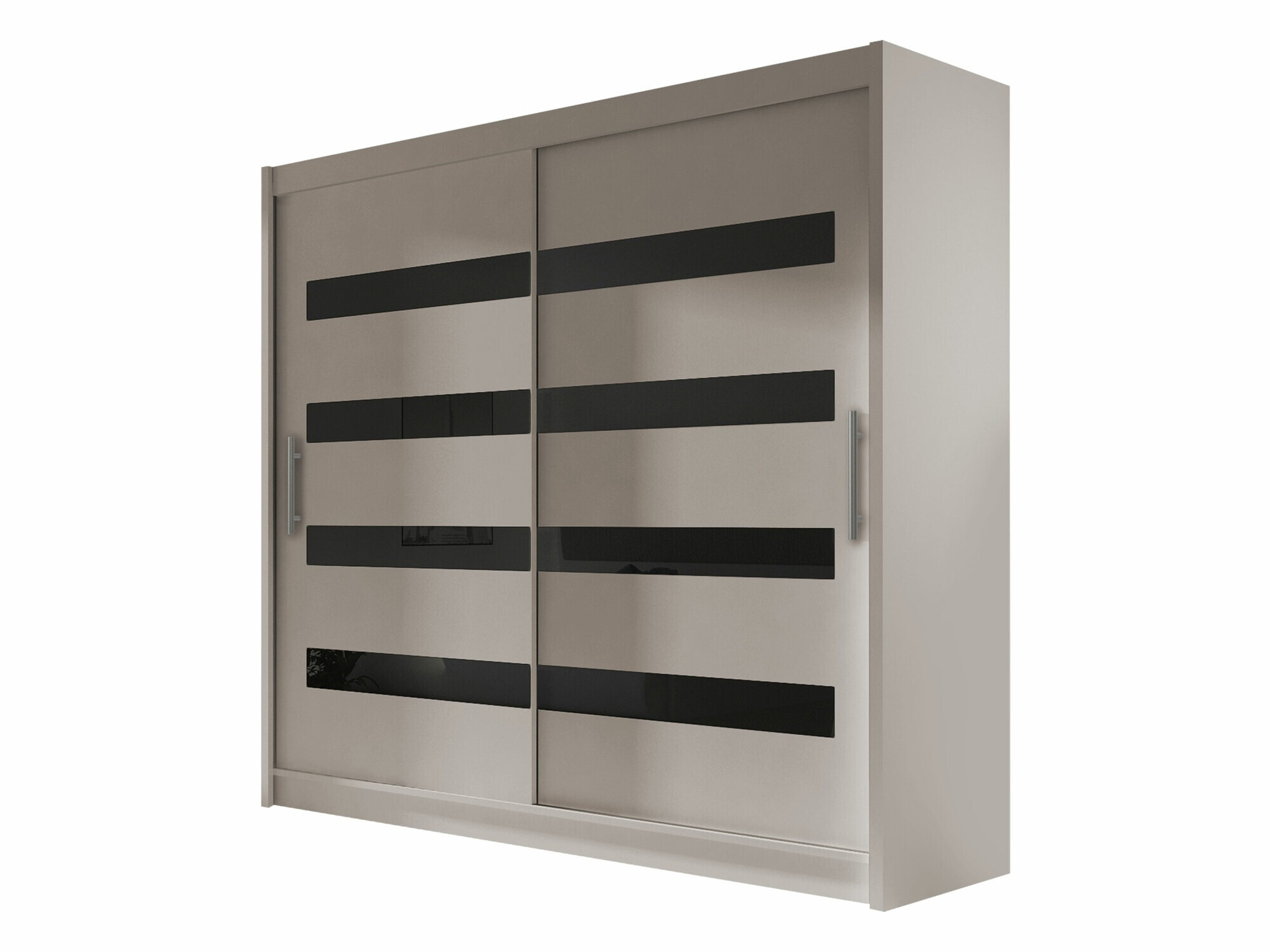 Kleiderschrank Closico Pallor XI (Kaschmir + Schwarz)