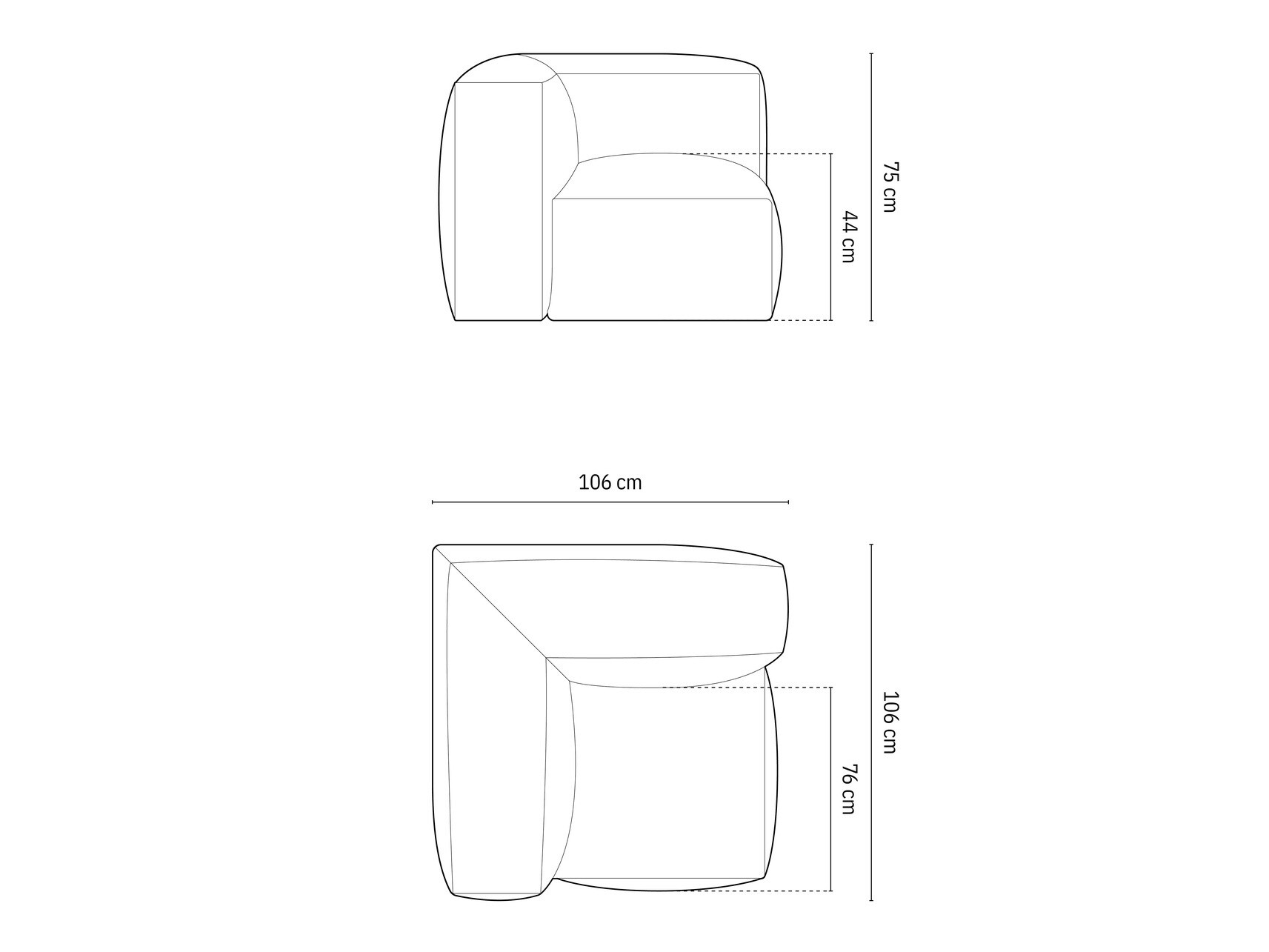 Modularer Sessel Sorcoro 110 (Vogue 03)
