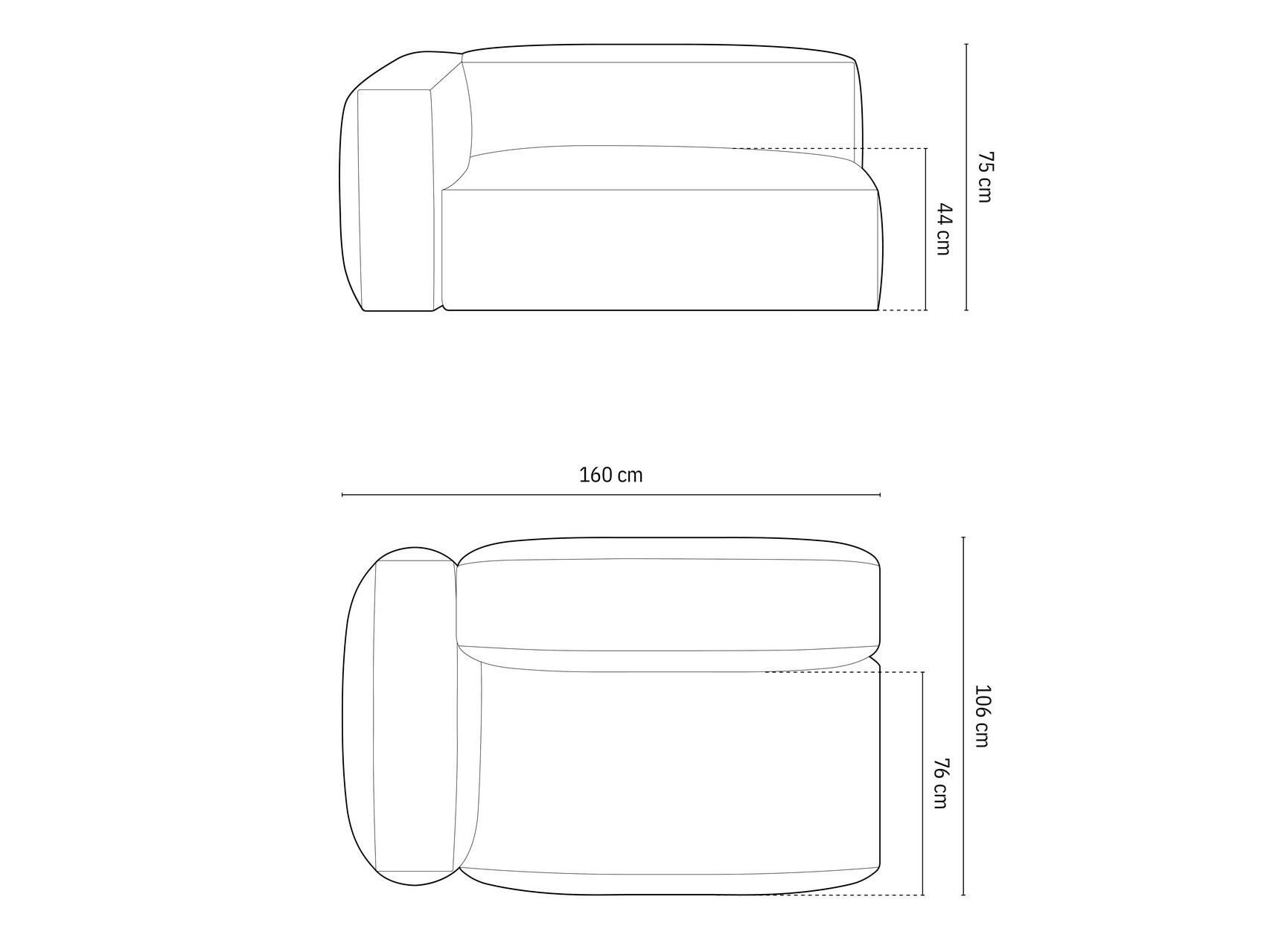 Modularer Sessel Sorcoro 111 (Boston Water Green)