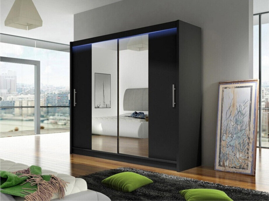 Kleiderschrank Closico 123 (Schwarz)