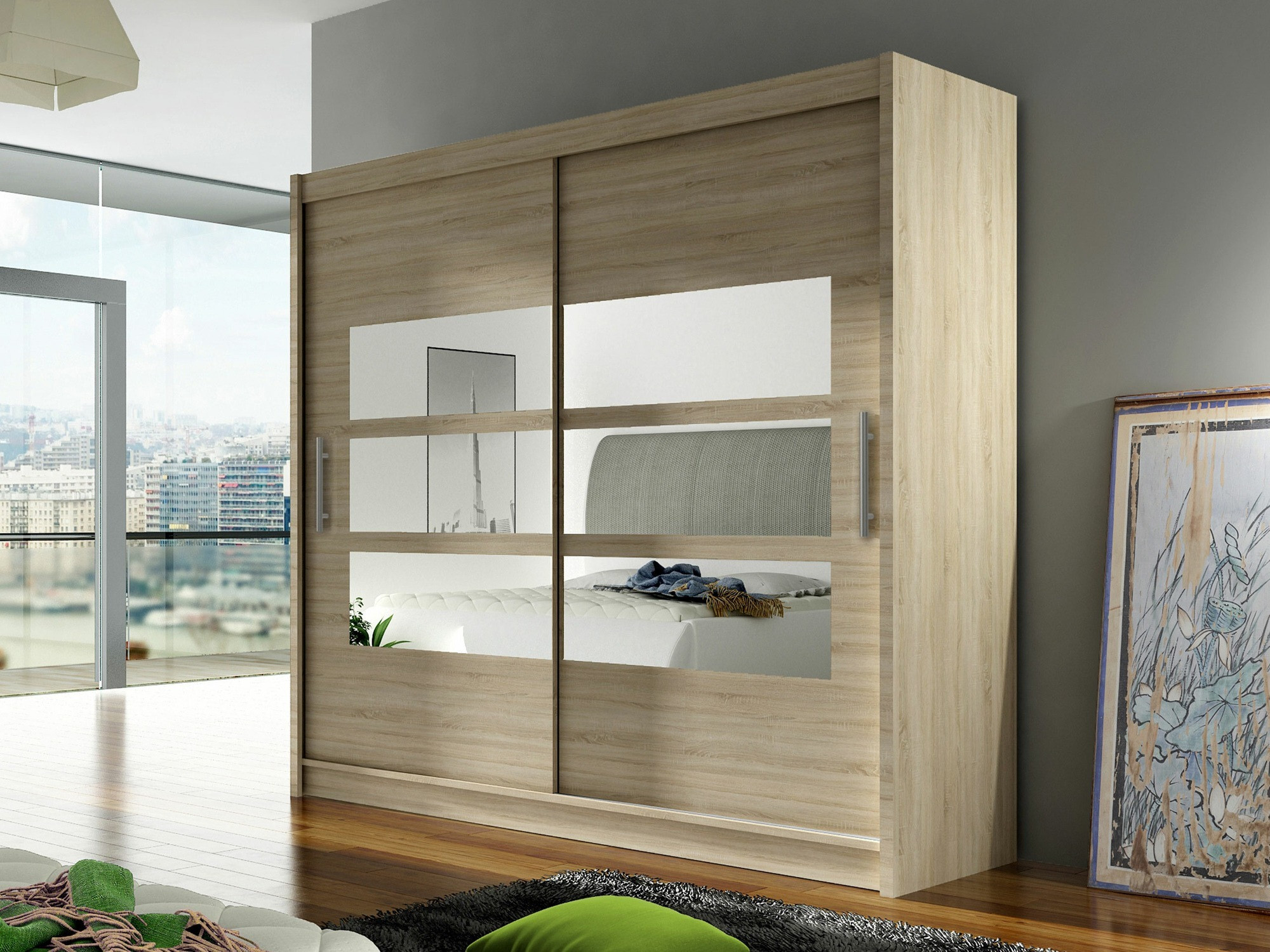 Kleiderschrank Closico Pallor III (Sonoma Eichenholzoptik)