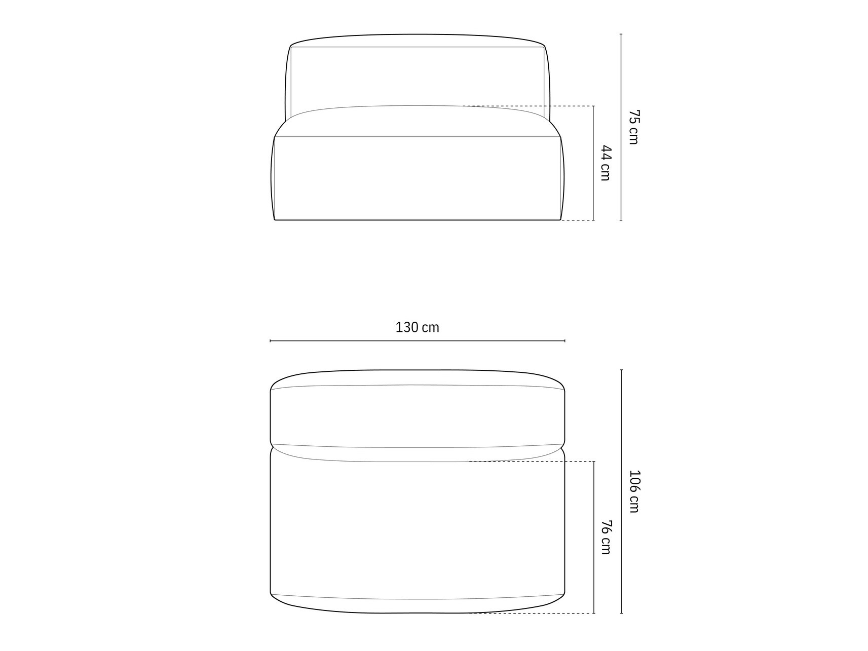 Modularer Sessel Sorcoro 113 (Boston Water Green)