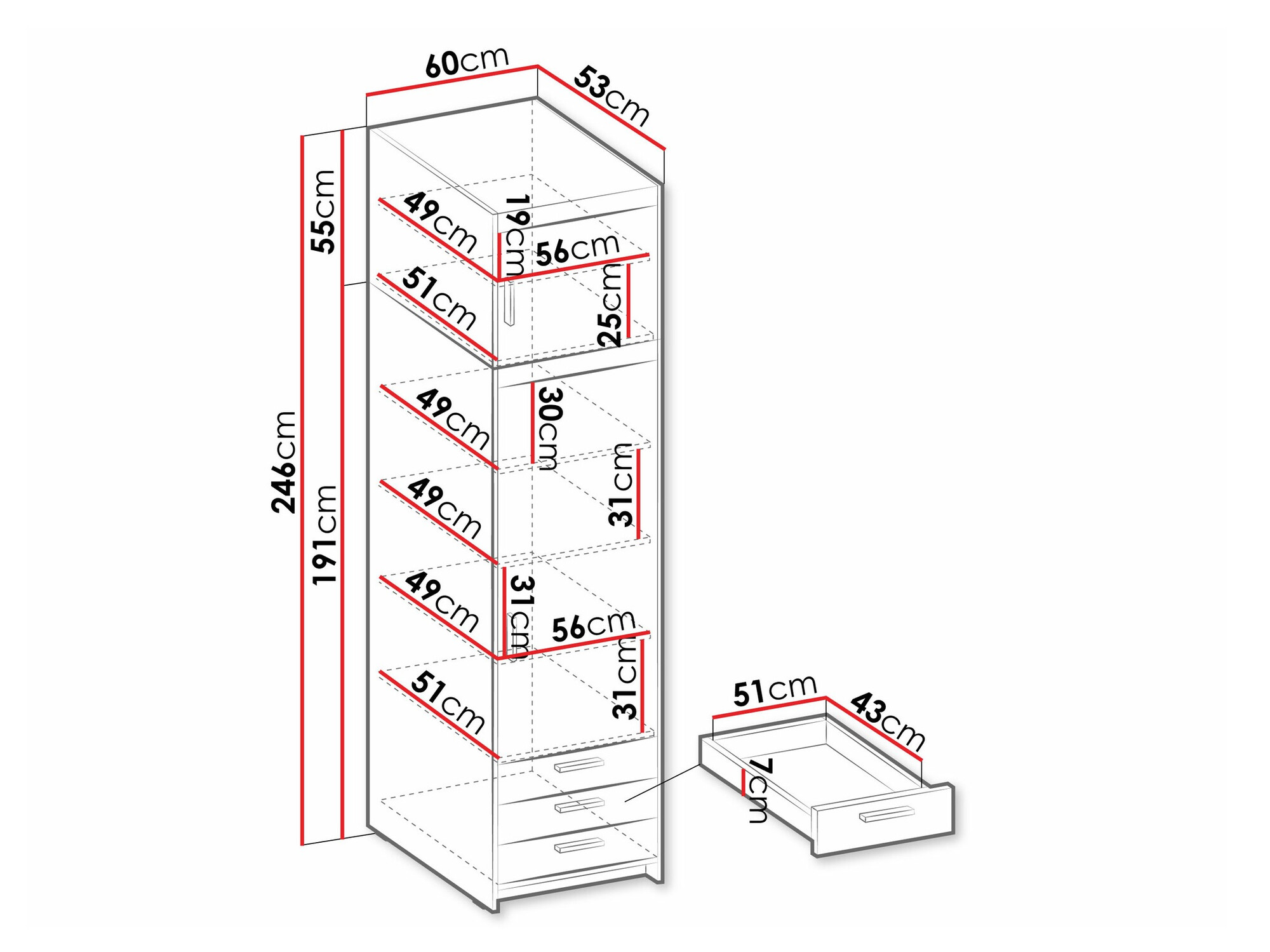 Regal Novduni 111 (Sonoma Eichenholzoptik)
