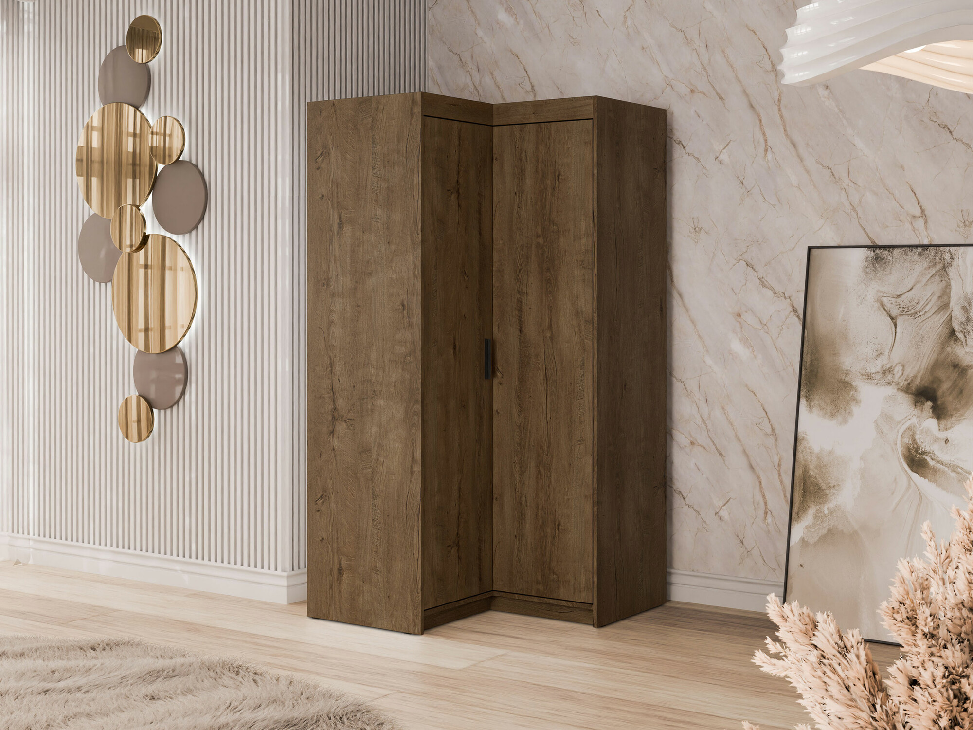 Eckkleiderschrank Novduni 116 (Lefkas-Eiche)