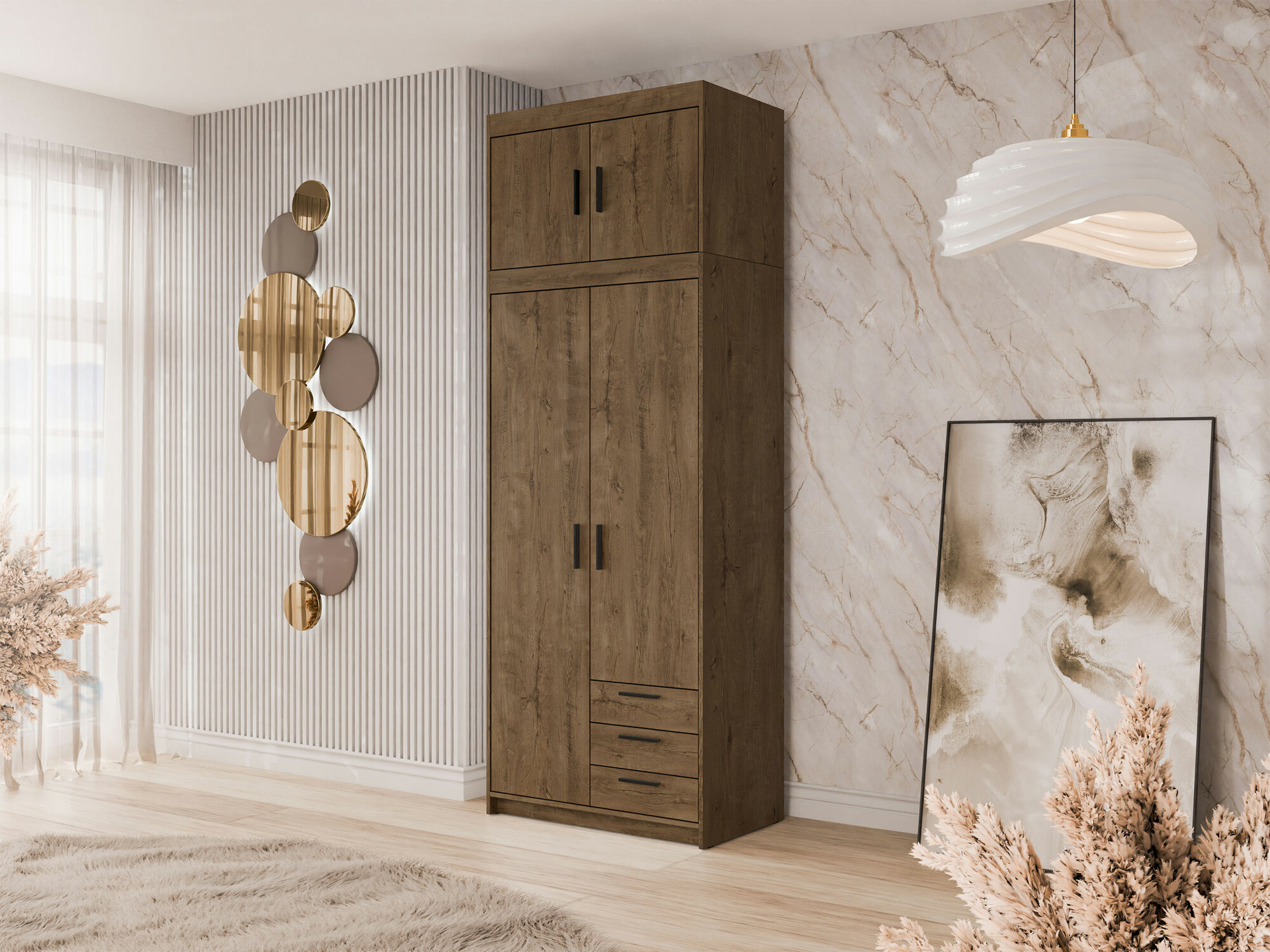 Kleiderschrank Novduni 113 (Lefkas-Eiche)