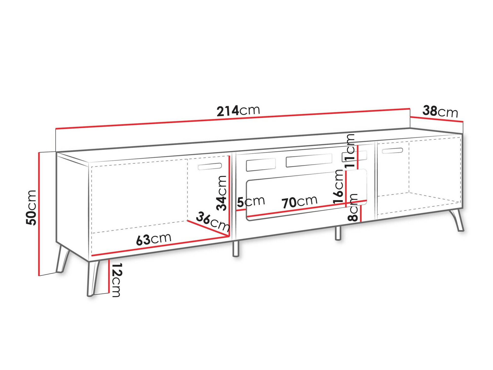 TV-Möbel Comfivo Capella III (Kaschmir + Glänzendes Kaschmir)
