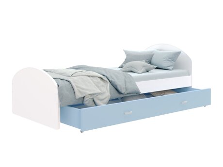 Bett Aurora 177 (Weiß + Blau)