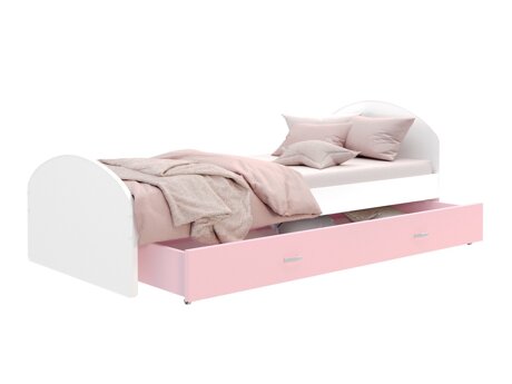 Bett Aurora 177 (Weiß + Rosa)