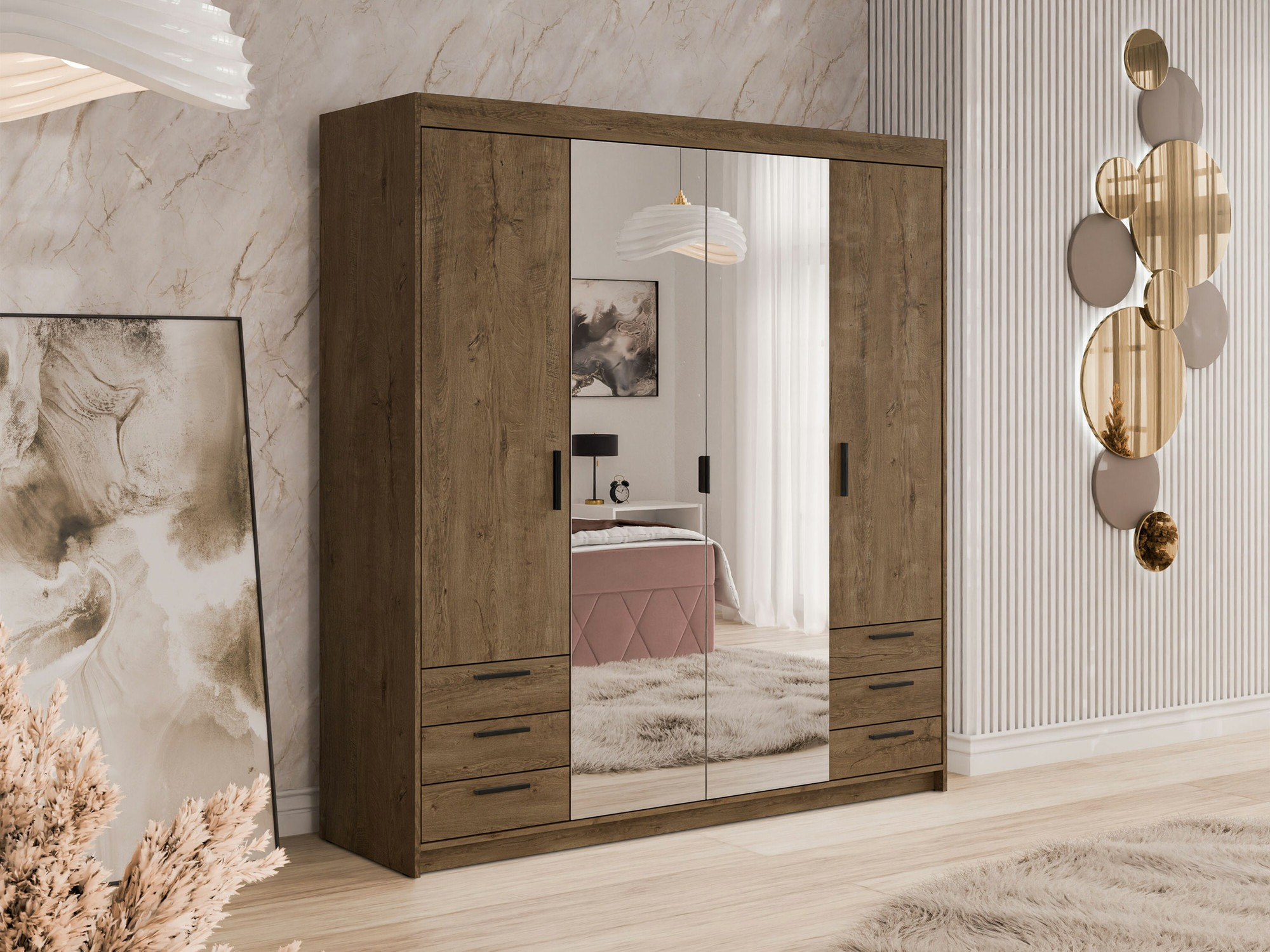 Kleiderschrank Novduni 115 (Lefkas-Eiche)