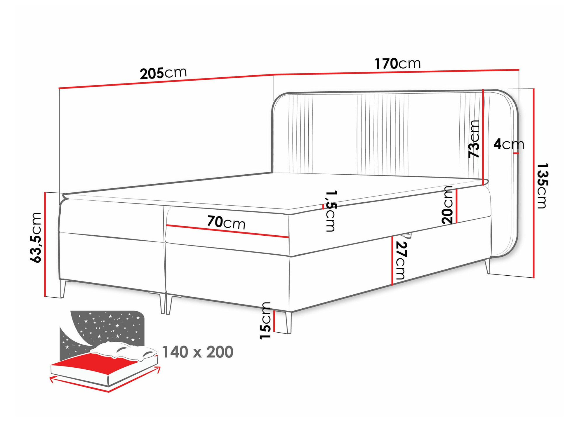Boxspringbett Sonus (Magic Velvet 2225)