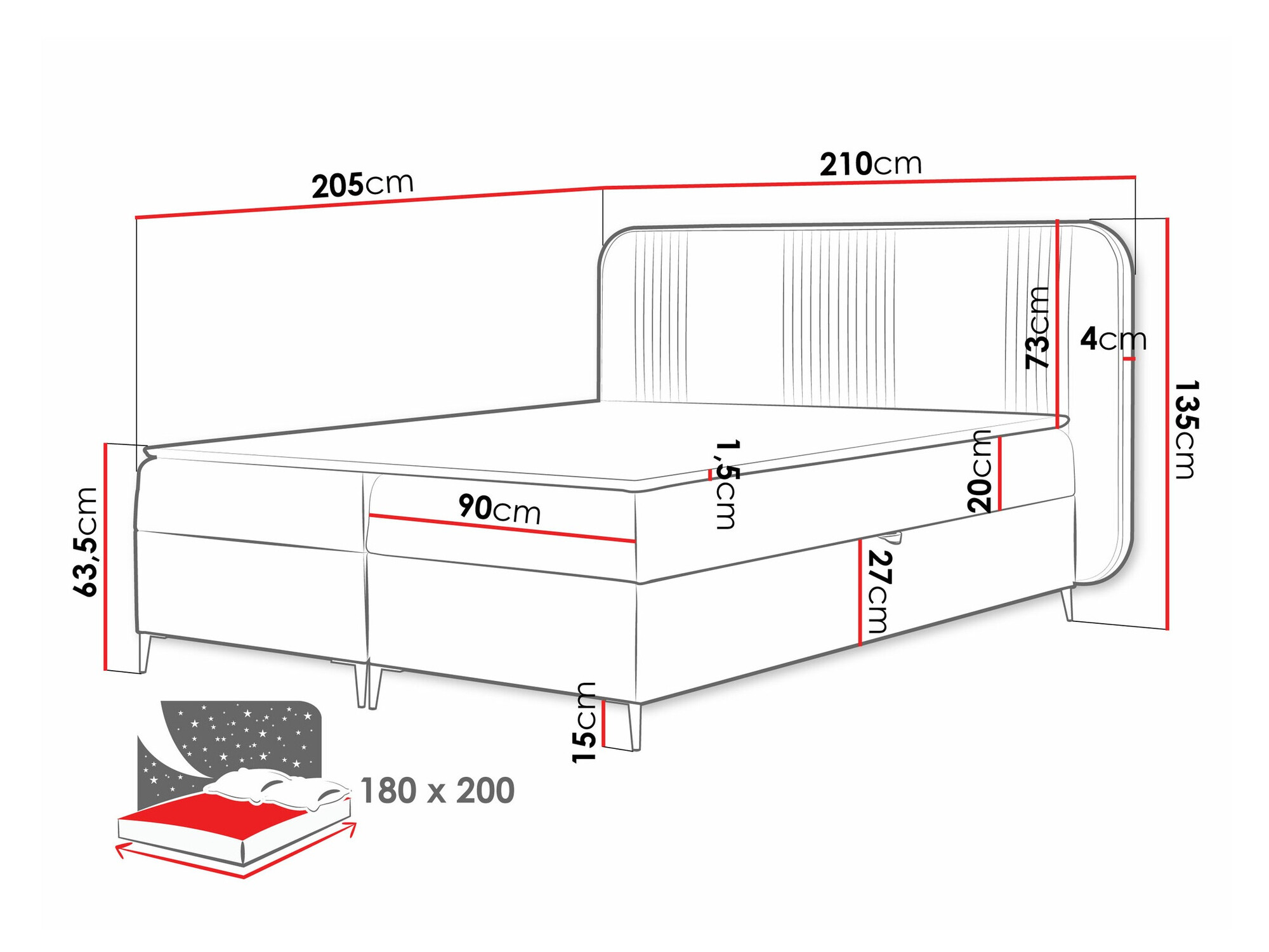 Boxspringbett Sonus (Magic Velvet 2239)