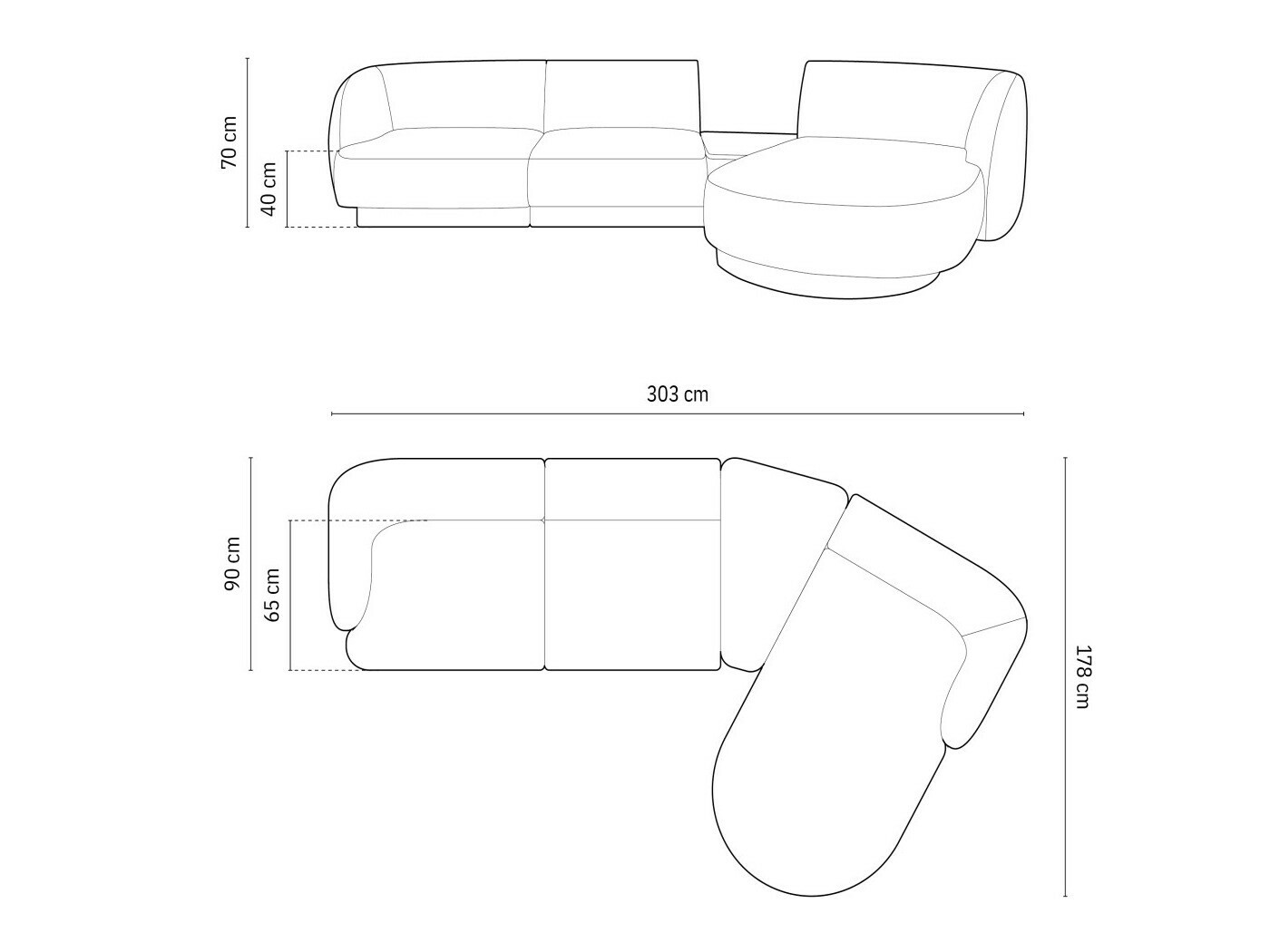 Modulares Ecksofa Tivlomi 117 (Bluvel 22)